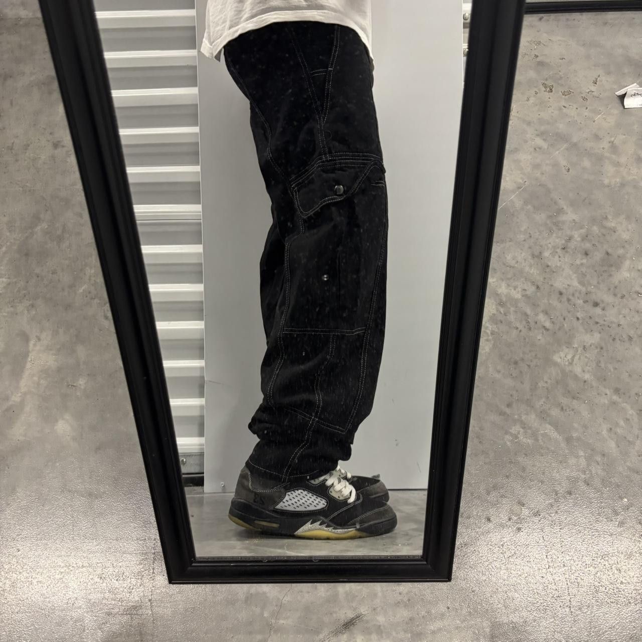 Japanese Brand × Vintage Crazy Vintage Y2K/2000s Grunge Black Streetwear Skater Cargo Pants! Size US 27 - 2 Thumbnail