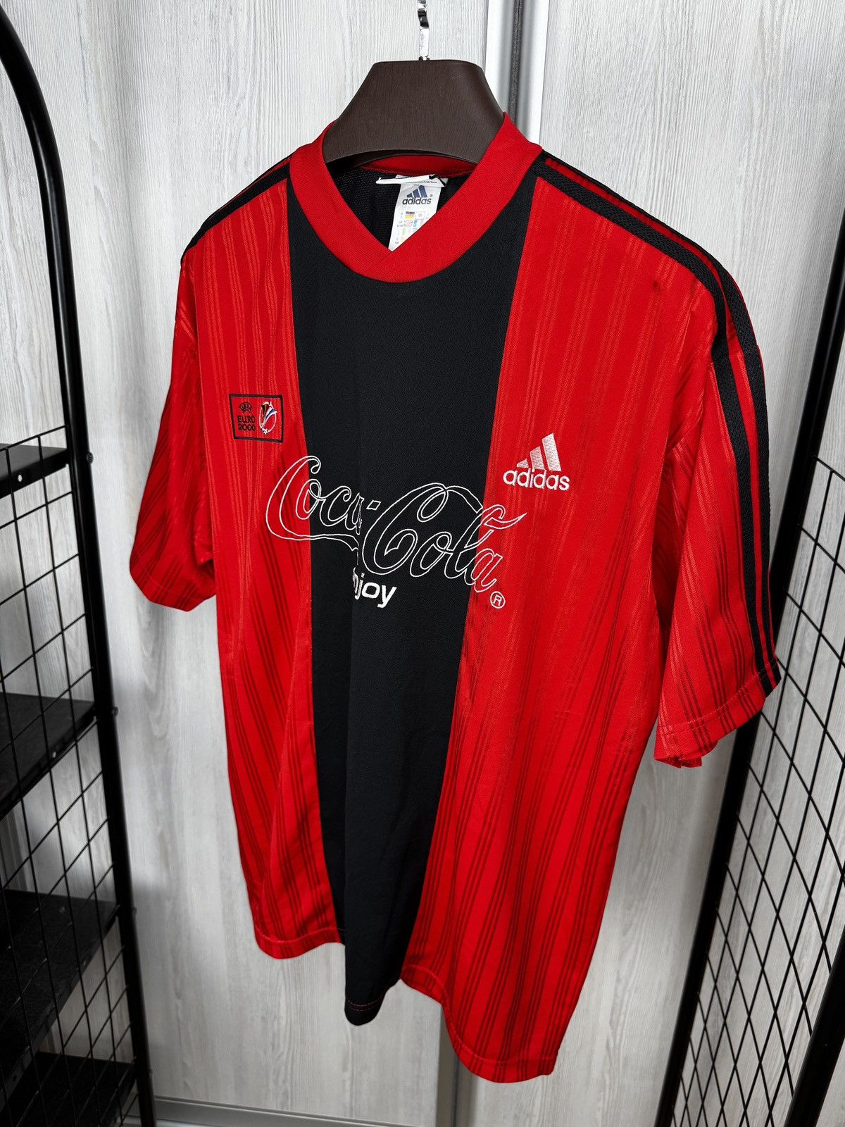 Adidas Adidas Coca-Cola UEFA EURO 2000 Soccer jersey football shirt Size US L / EU 52-54 / 3 - 6 Thumbnail
