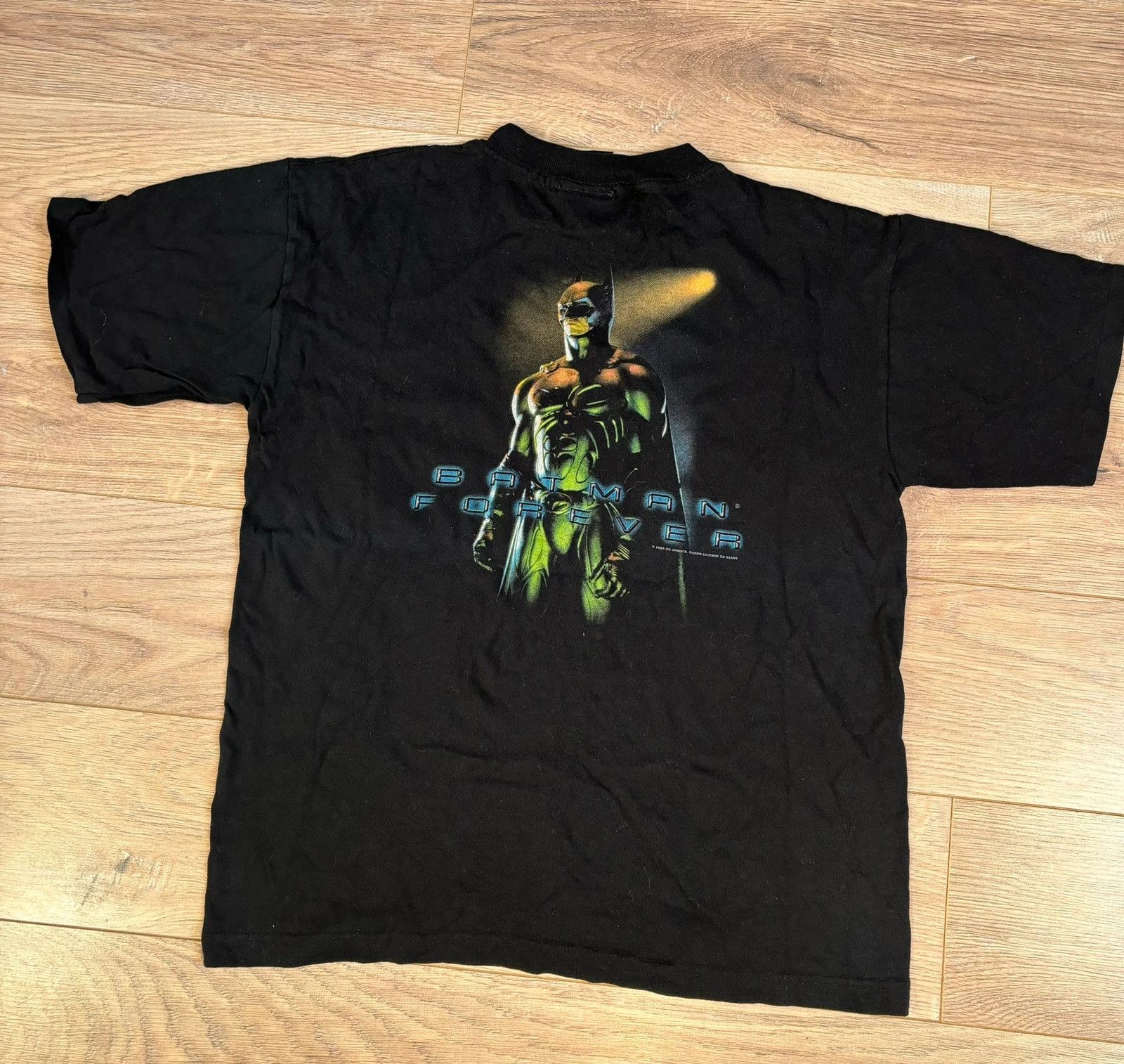 image of Giant Batman Forever Vintage T Shirt 1995 in Czarny, Men's (Size XL)