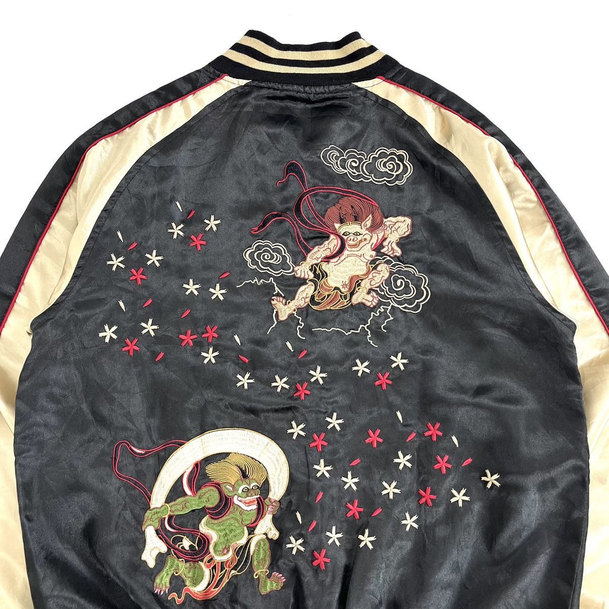 Japanese Brand × Vintage Vtg Traditional Style Fujin Raijin Sukajan Souvenir Jacket Size US M / EU 48-50 / 2 - 2 Thumbnail