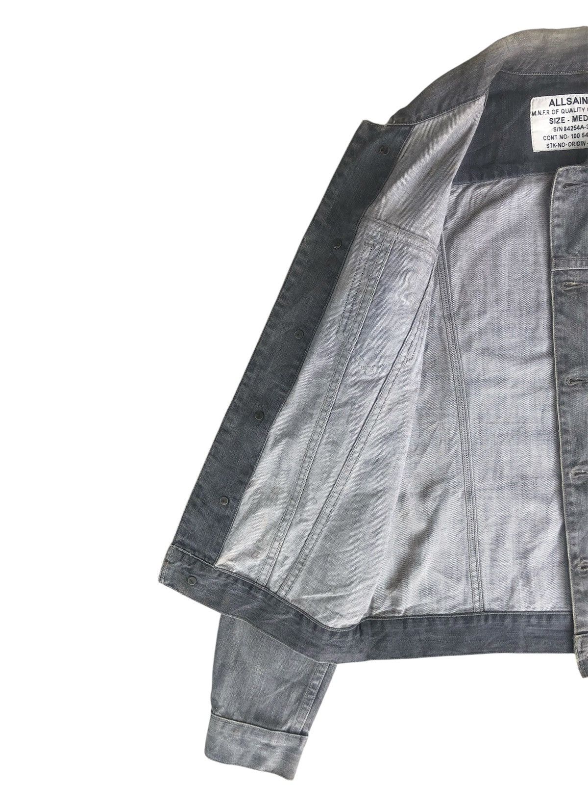 Allsaints Trucker Type 3 Allsaints Denim Jacket Distressed Size US M / EU 48-50 / 2 - 10 Thumbnail