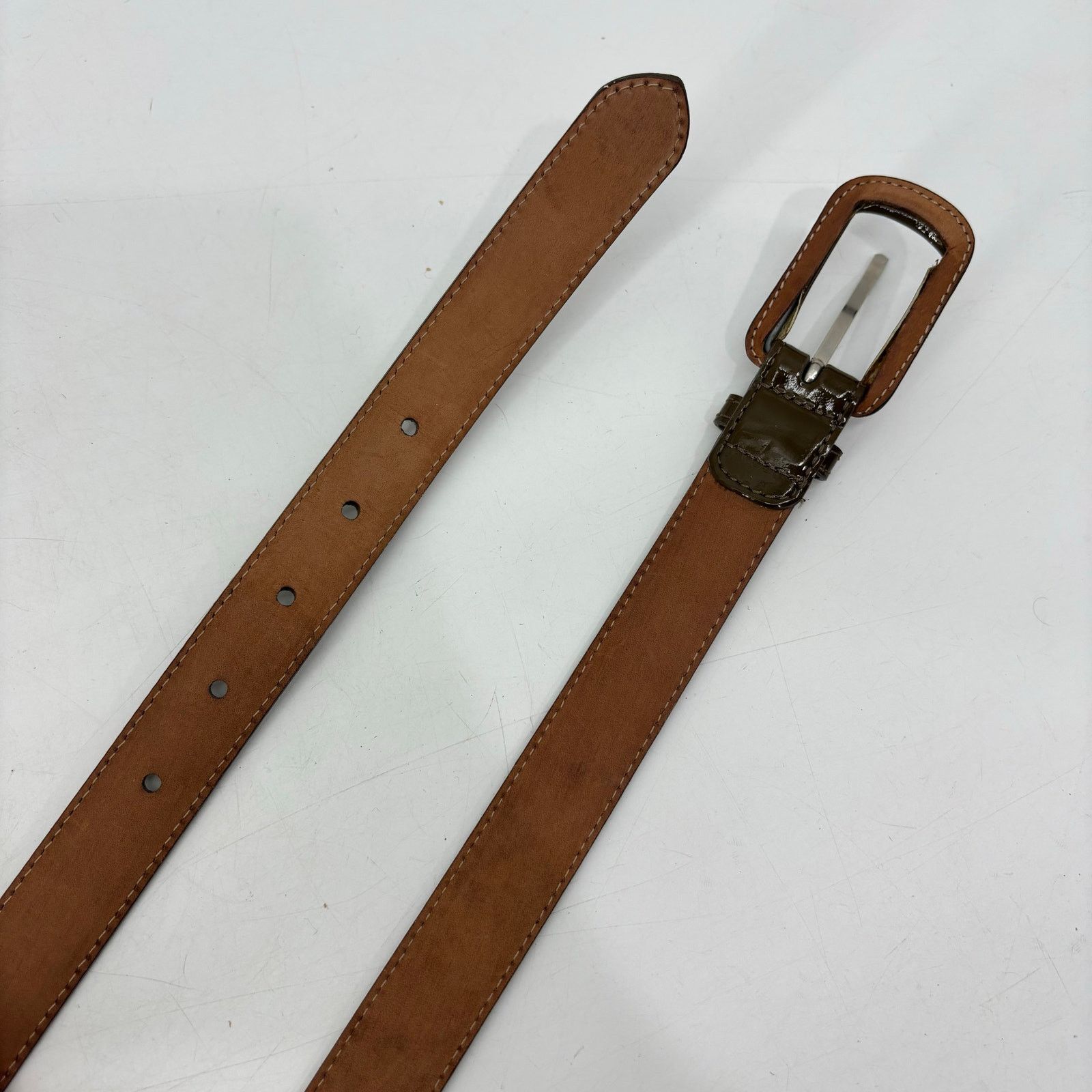 Other Talbots Womens Size Small Patent Leather Brown Belt Career Size 28 - 3 Thumbnail