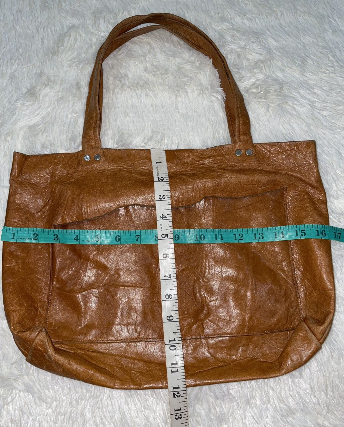 Genuine Leather × Leather Hand Made Full Leather Handbag Size ONE SIZE - 10 Thumbnail
