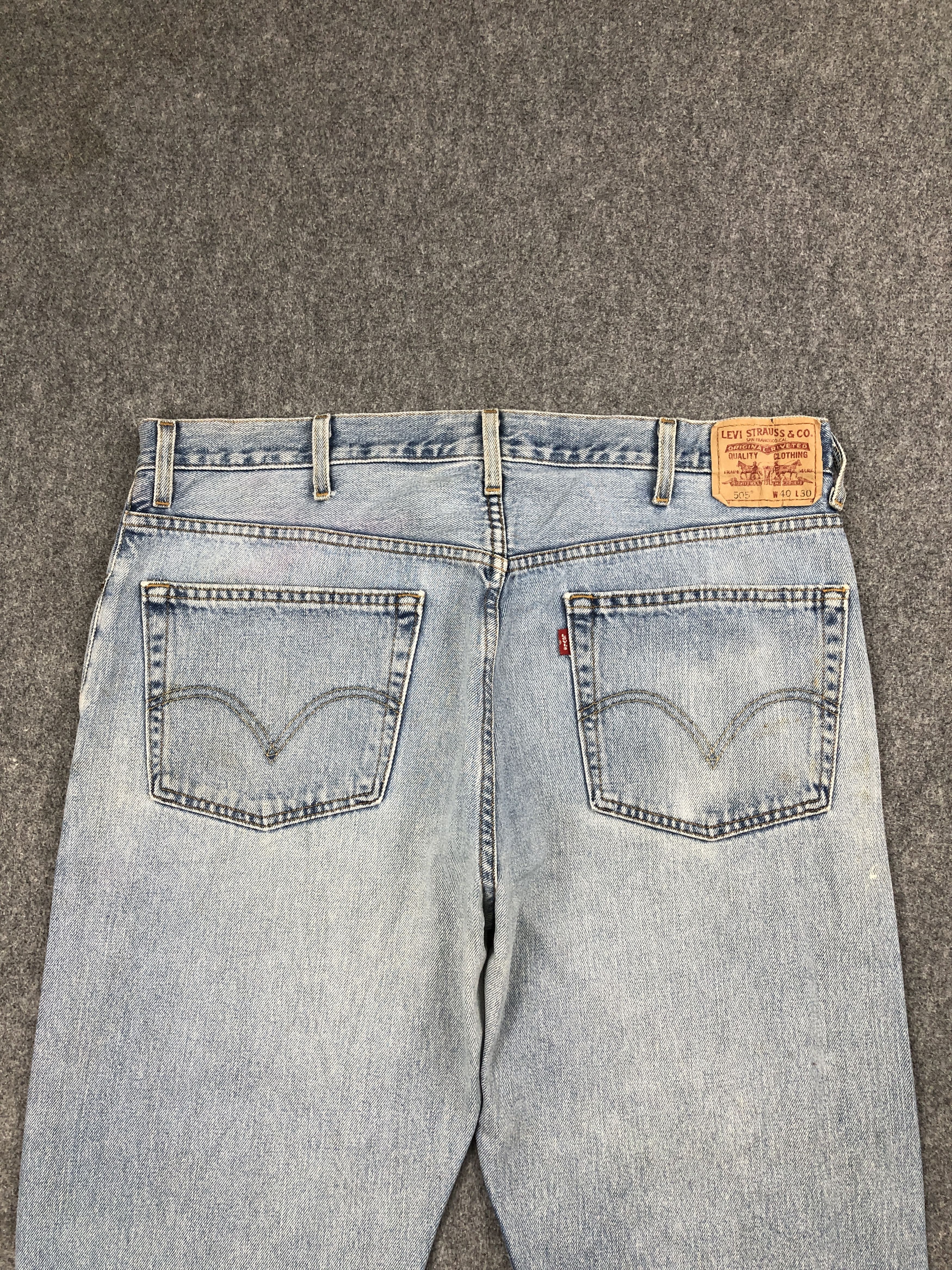 Levi's Vintage Levis 505 Regular Fit Light Wash Jeans DP2516 Size US 37 - 4 Thumbnail