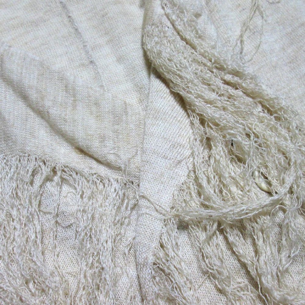 Yohji Yamamoto Yohji Yamamoto Pour Homme Fringe Linen Knit Vest Size US XL / EU 56 / 4 - 5 Thumbnail