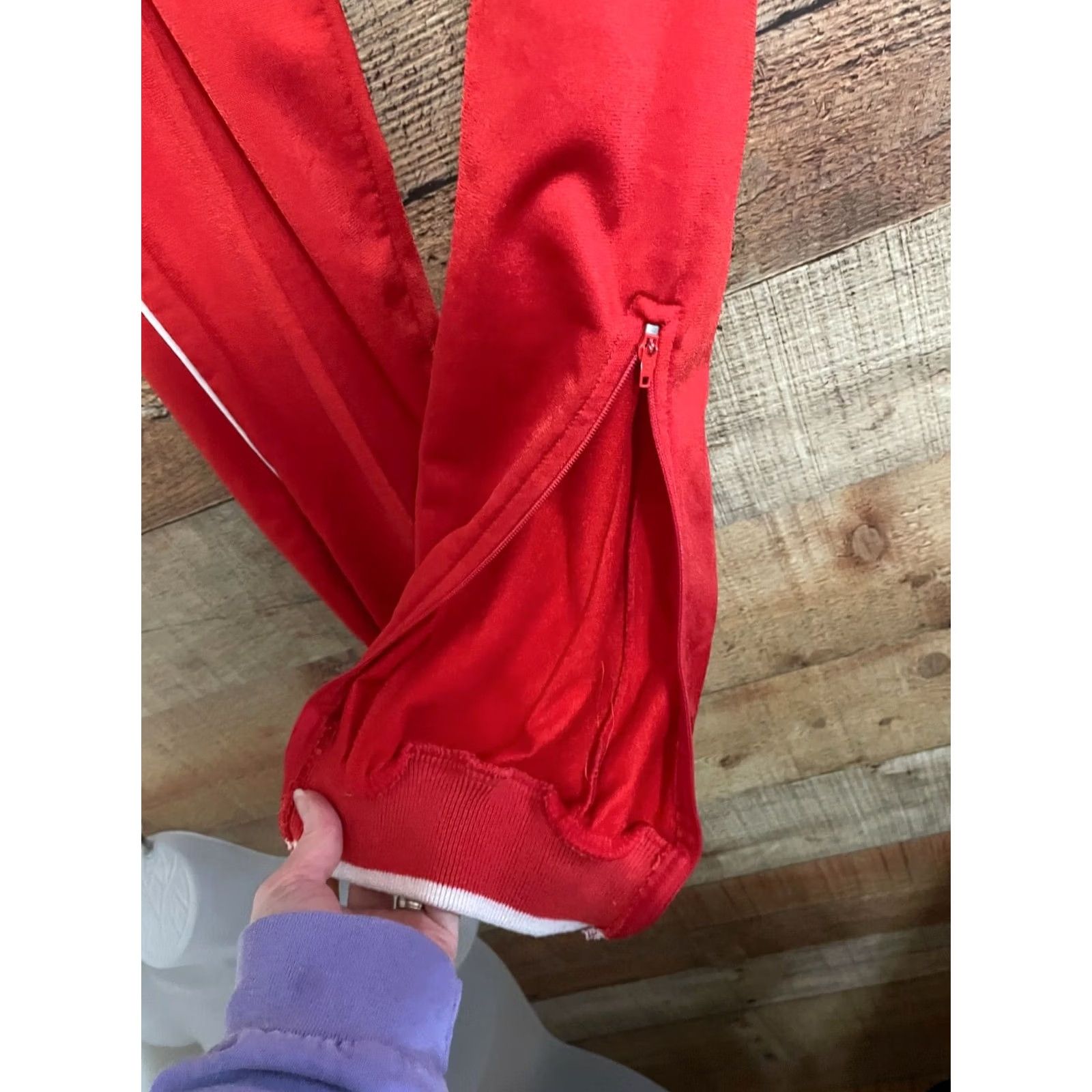 Nike VINTAGE Nike Men's Track Pants Gray Tag Red XS Ankle Zipper Activewear 80s 90s Running Size US 27 - 3 Thumbnail