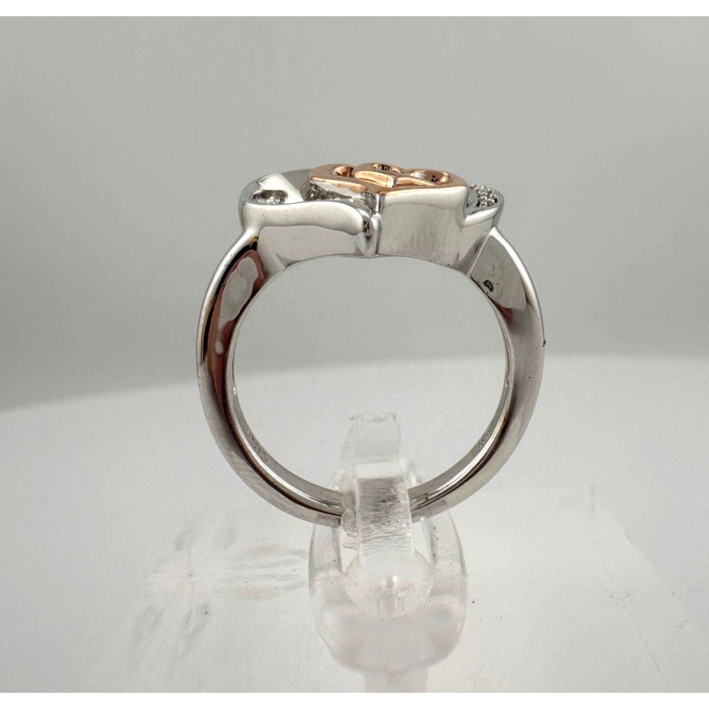 Other Natural Diamond Triple Heart Ring - Two Tone - Size 7.25 Size ONE SIZE - 4 Thumbnail