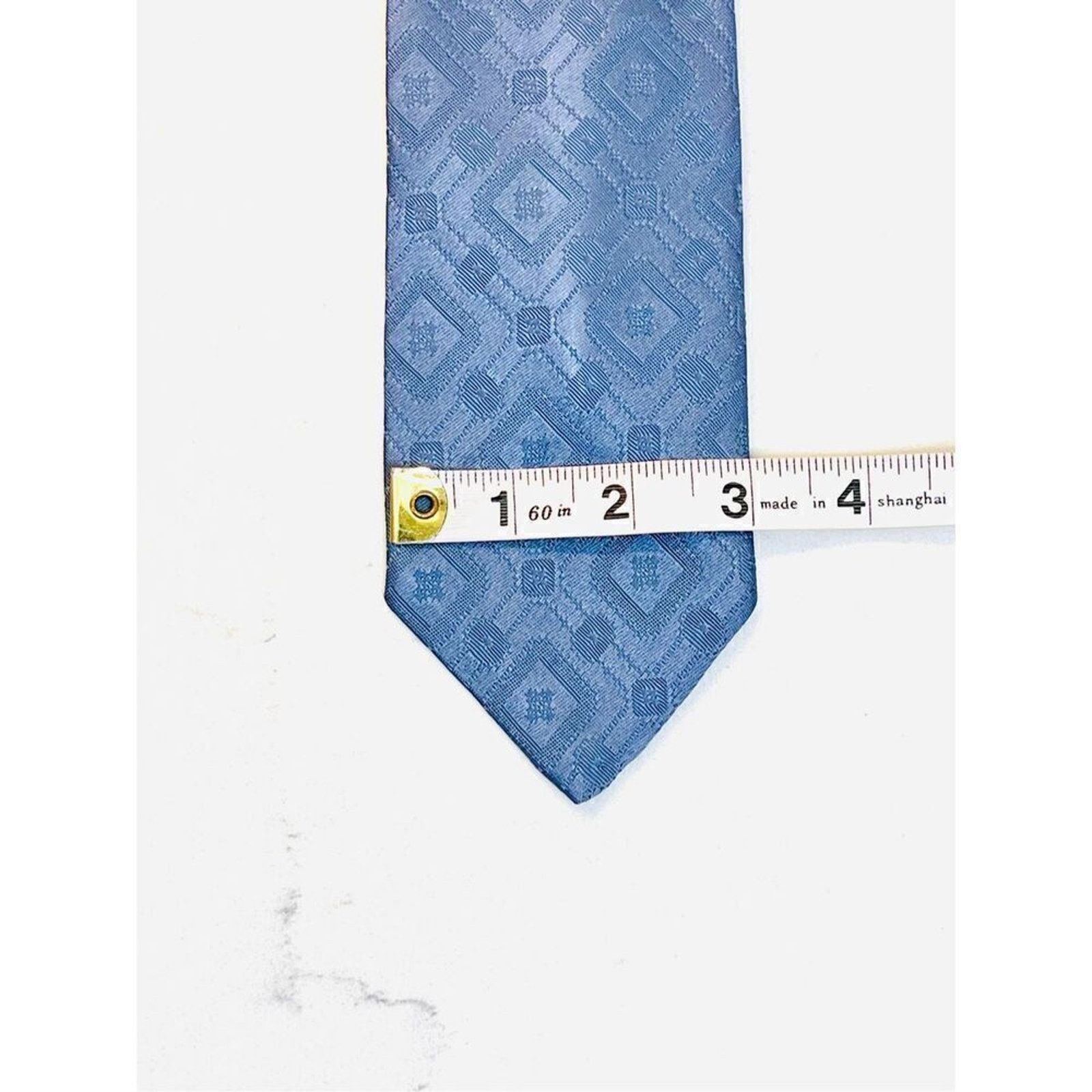 Other Vintage 70s Golden Clasp Prince Consort 58'x3" Blue Necktie Size ONE SIZE - 5 Thumbnail