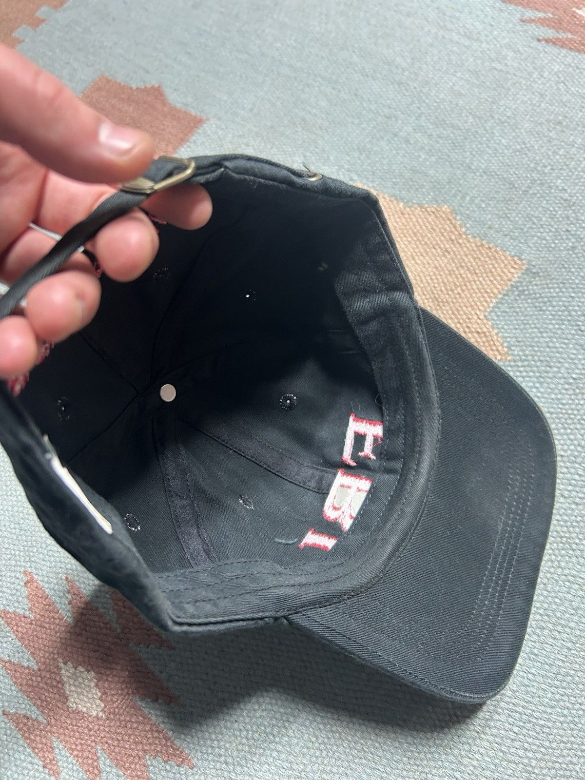 Vintage Vintage strapback hat FBI farm bureau insurance black red Size ONE SIZE - 7 Thumbnail