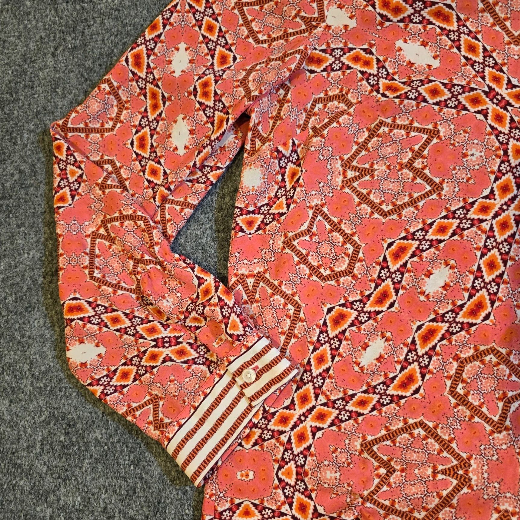 Talbots Talbots Top Womens XL Pink Southwest Button Long Sleeve Blouse Casual Career Shirt Size XL / US 12-14 / IT 48-50 - 4 Thumbnail