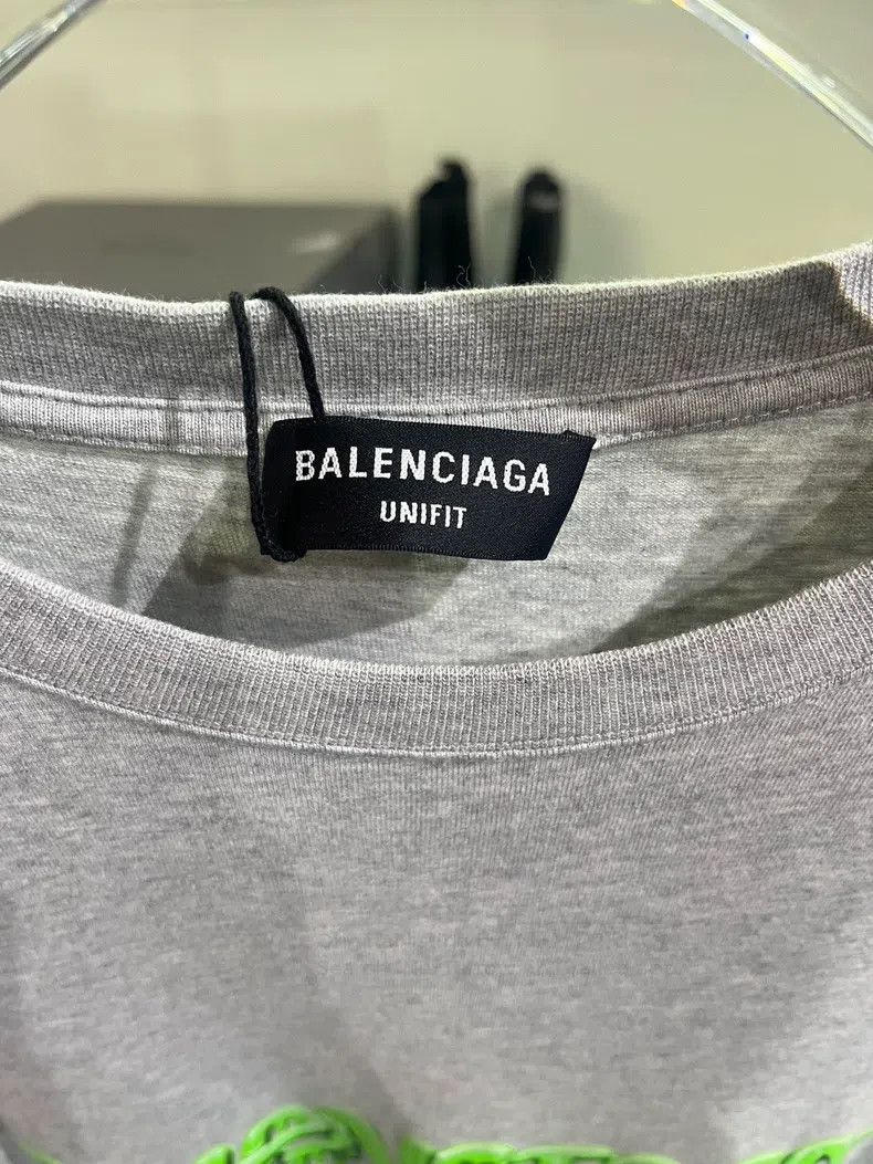 Balenciaga Balenciaga Jelly Logo Short Sleeve Grey Size US S / EU 44-46 / 1 - 4 Thumbnail
