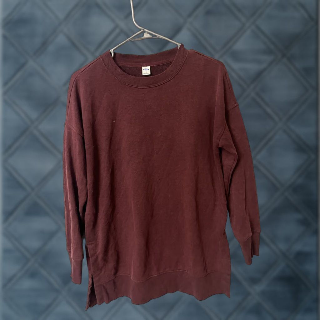 Old Navy Old Navy Maroon XS Pullover Sweater Women’s Knit V-Neck Long Sleeve Cardigan? Size XS / US 0-2 / IT 36-38 - 1 Thumbnail