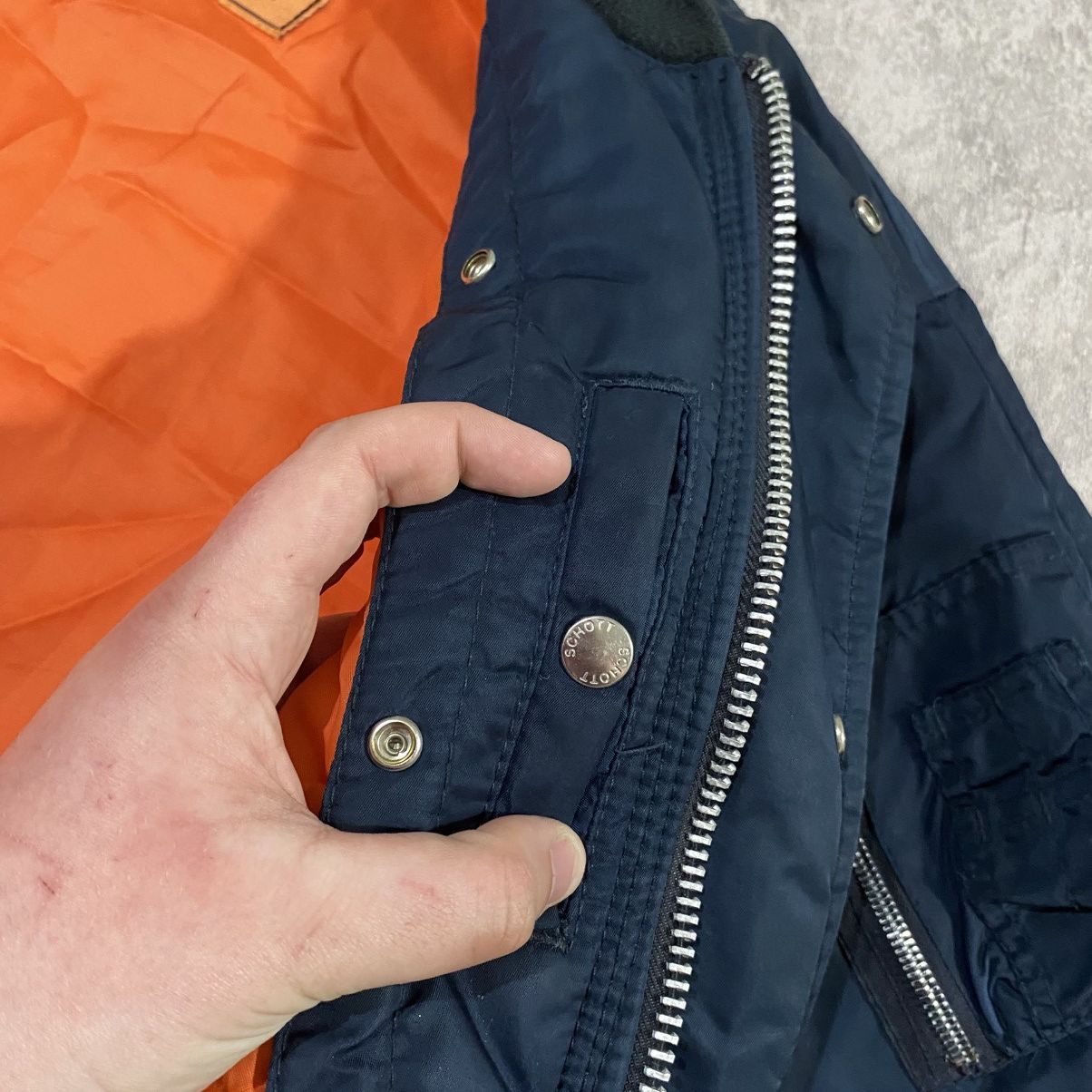 Schott Vintage Schott Flyer Bomber Navy w/ Removable Vest Lining Size US S / EU 44-46 / 1 - 22 Thumbnail
