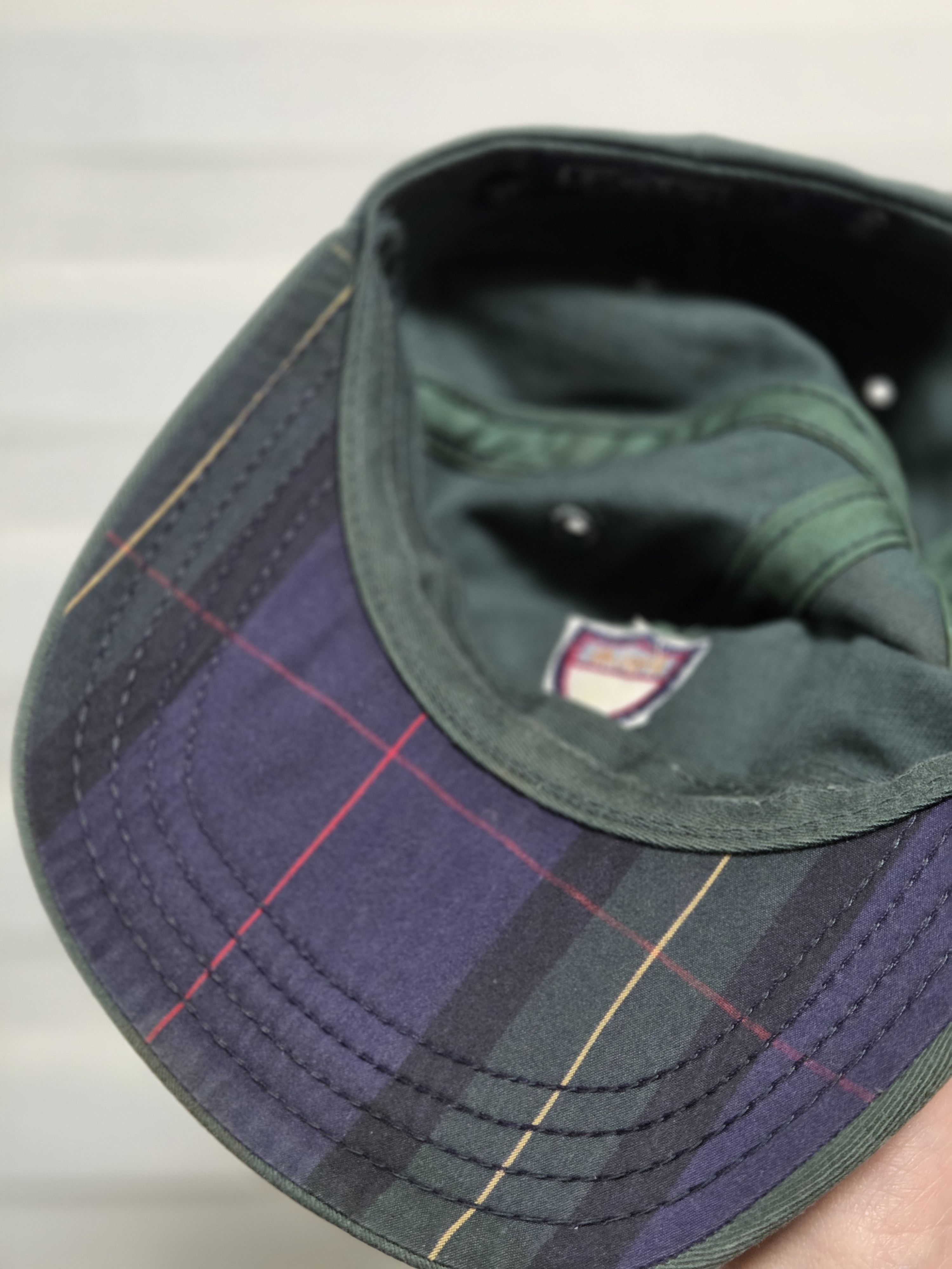 Polo Ralph Lauren Vintage Made in USA Polo Shield Embroidered Check brim hat Size ONE SIZE - 6 Thumbnail