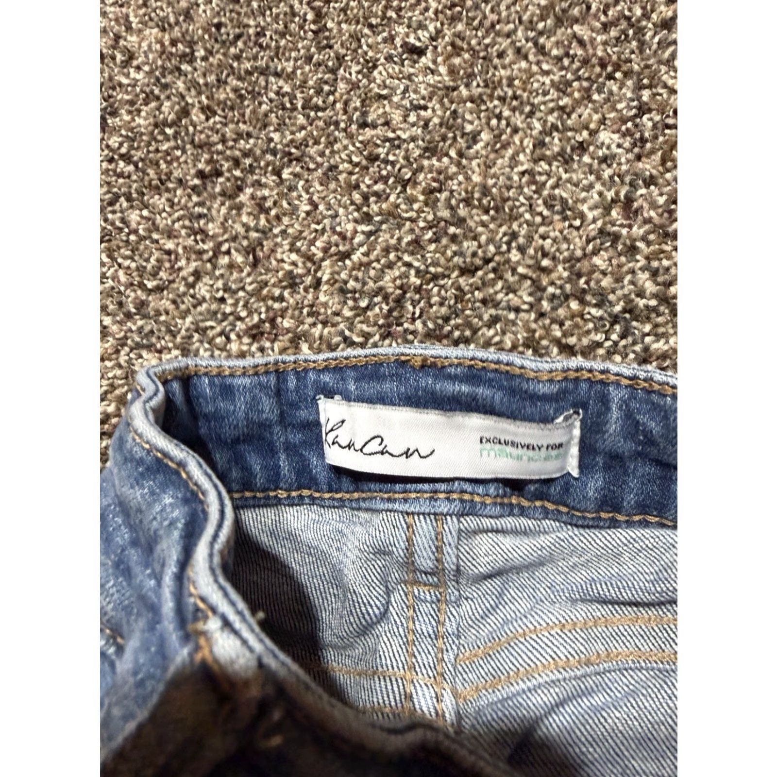 Vintage Kancan Skinny Jeans Size 26 Blue Denim Button Fly Stretch Regular Women’s Pants 5-Pocket Size 26" / US 2 / IT 38 - 5 Thumbnail