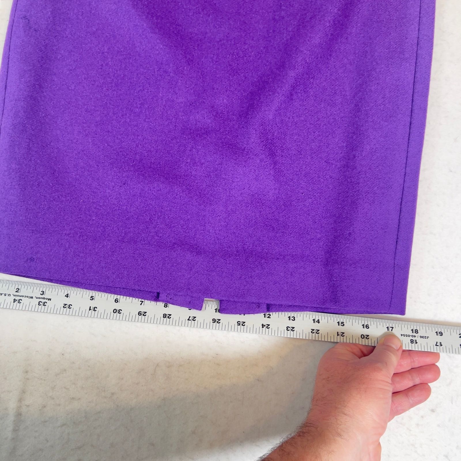 J.Crew J Crew The Pencil Skirt 0 Above Knee Wool Blend Purple Lined Size 25" / US 0 / IT 36 - 9 Thumbnail