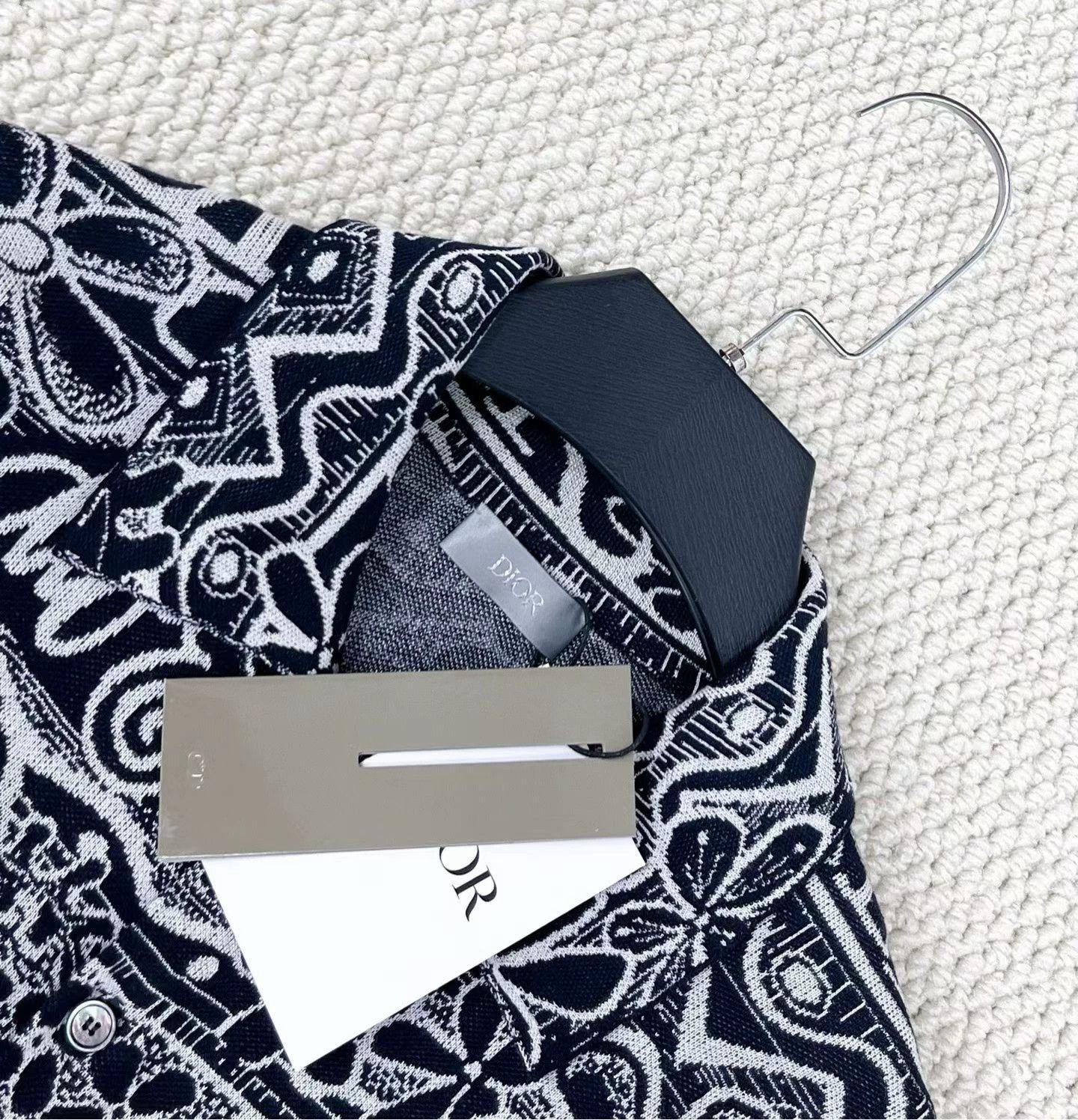 Dior × Stussy Dior x Stussy Floral Logo Knit Shirt Jacket S Size US S / EU 44-46 / 1 - 3 Thumbnail