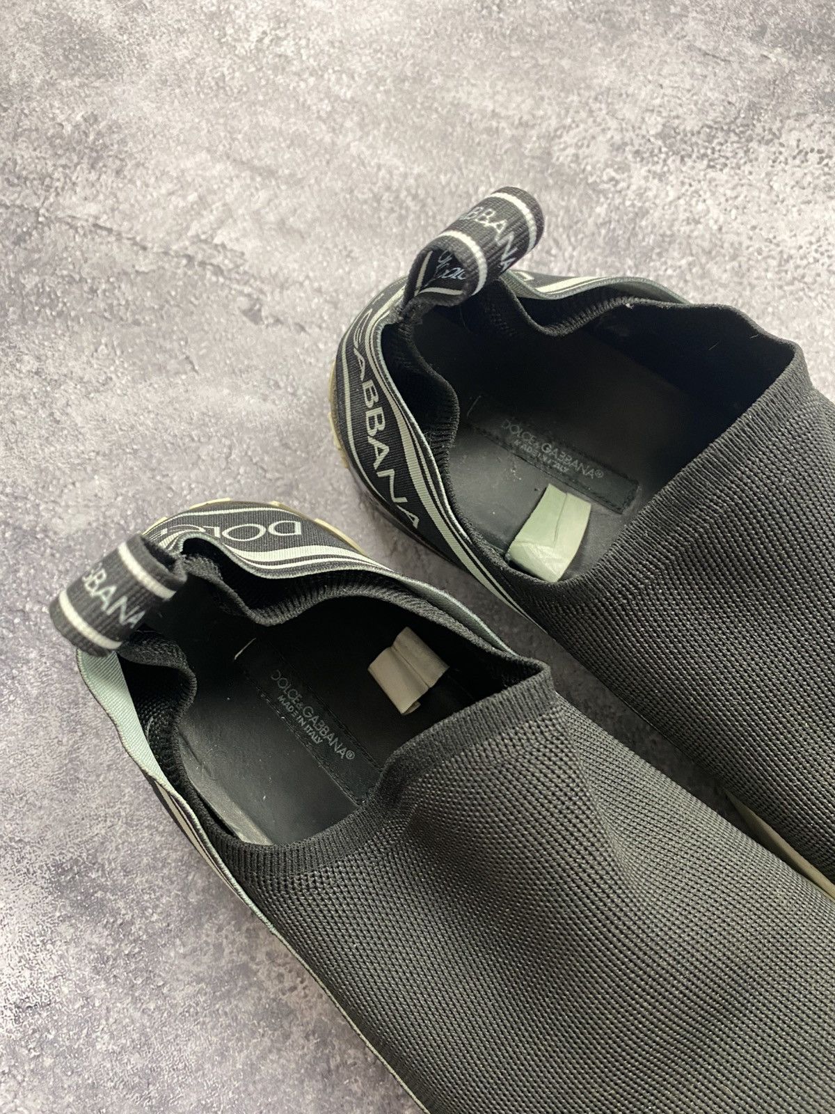 Dolce & Gabbana Dolce & Gabbana Sorrento Logo Slip On Black Sneakers D&G Size US 10 / EU 43 - 13 Thumbnail