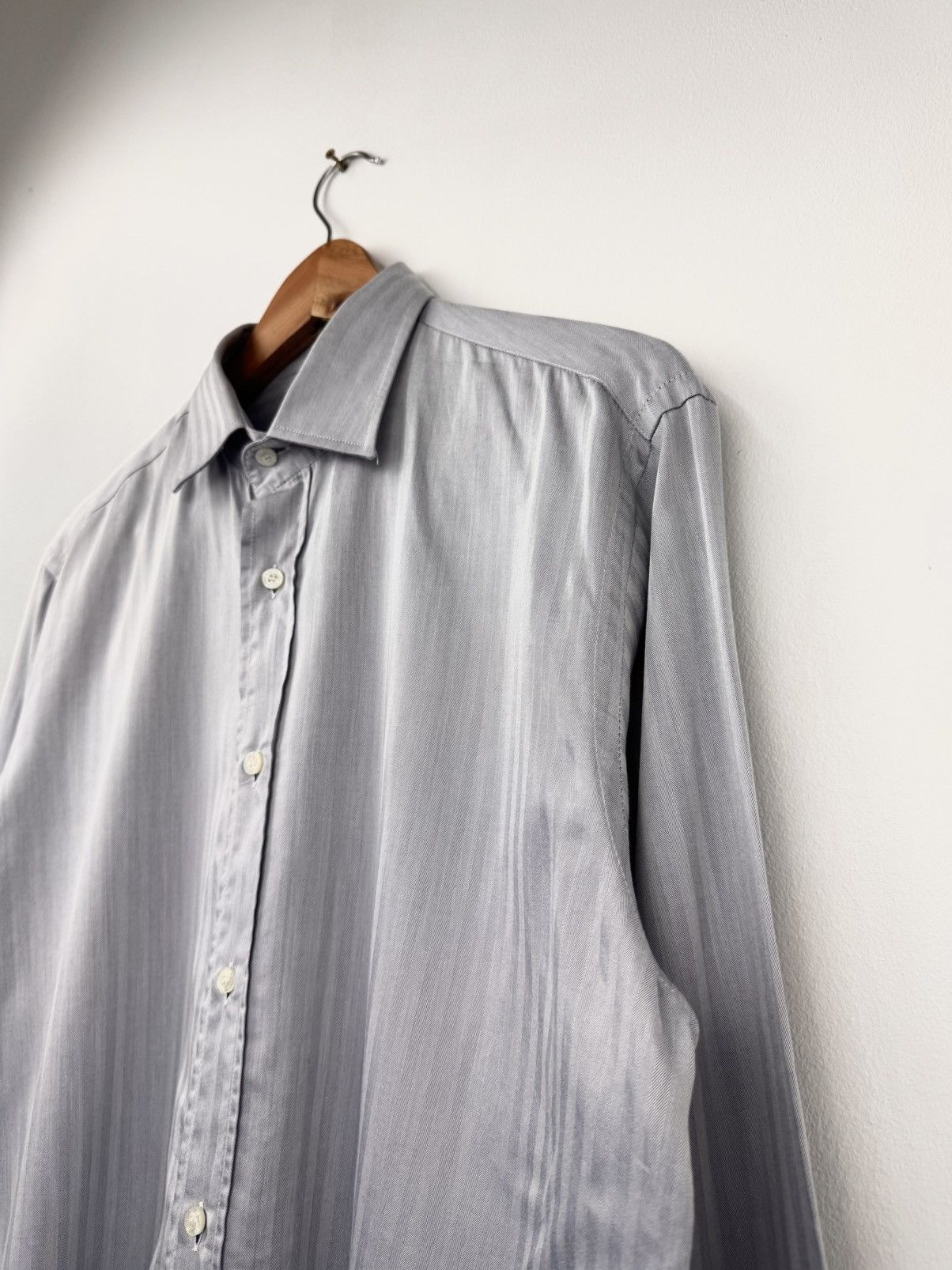 Etro Etro Men Cotton Shirt Grey Size M Size US M / EU 48-50 / 2 - 4 Thumbnail