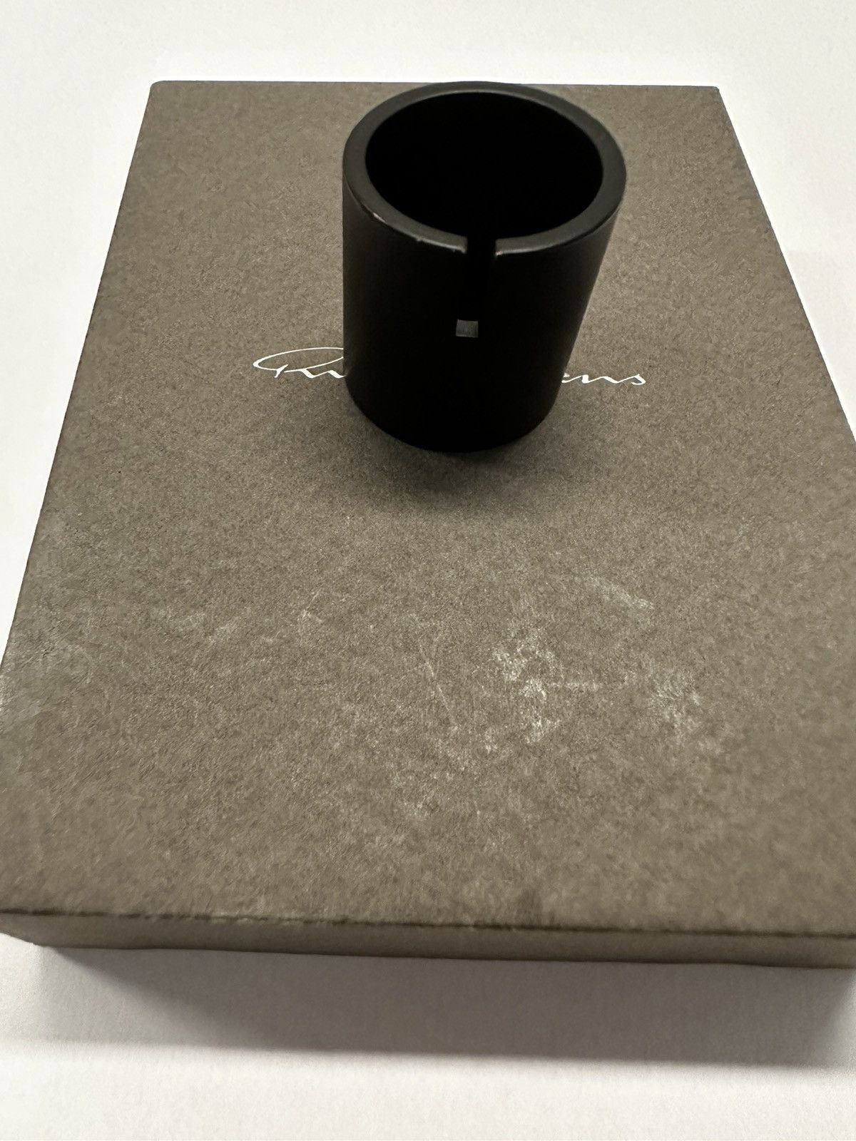 Rick Owens Rick Owens Slitted Thumb Ring Euro Sz 61 US Sz 9.5 | Grailed