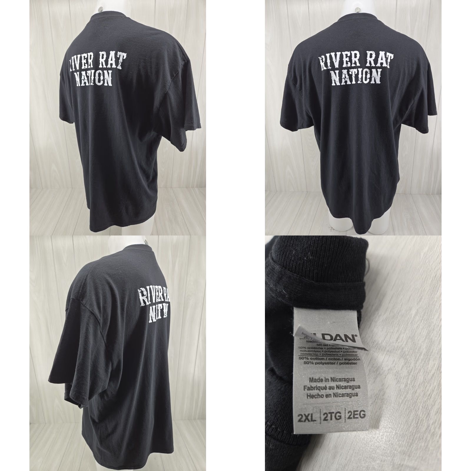 Gildan VINTAGE Tommy Crowder Band River Rat Nation Shirt Mens 2XL Black Short Sleeve T-Shirt Gildan Size US XXL / EU 58 / 5 - 8 Thumbnail