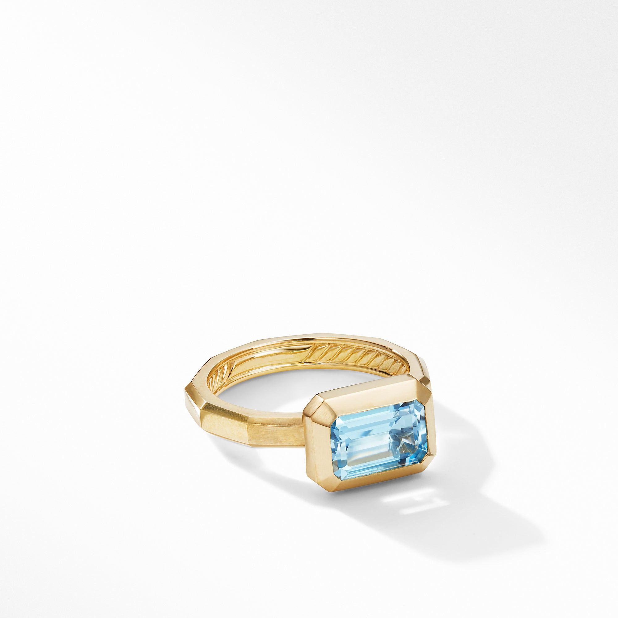 David Yurman o1w1db10325 R14426 Ring in 18K Yellow Gold with Blue Topaz Size ONE SIZE - 1 Preview