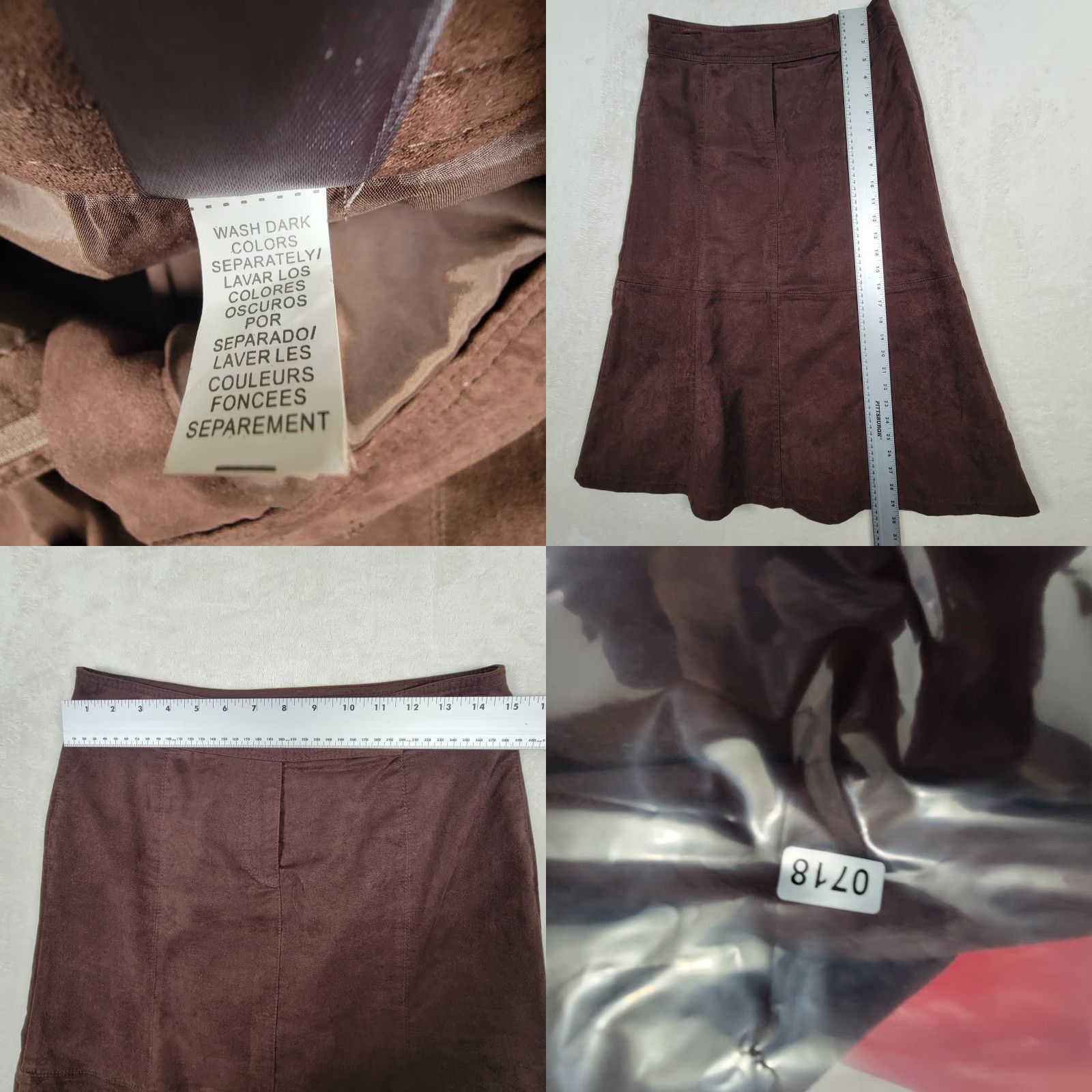 Liz Claiborne Liz Claiborne Skirt Women Maxi 6P Petite Brown Faux Suedet Womens Size 28" / US 6 / IT 42 - 8 Thumbnail