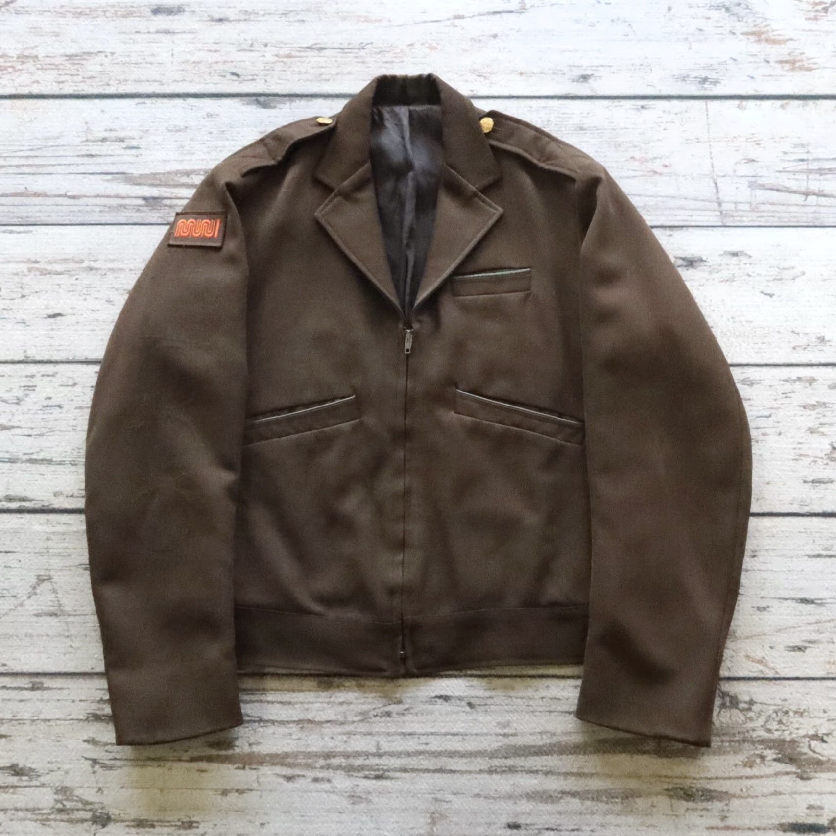Vintage VINTAGE Muni San Francisco Bus Operator Jacket Caleb V. Smith Size 40 L Brown Men Jacket Size US XXS / EU 40 - 2 Thumbnail