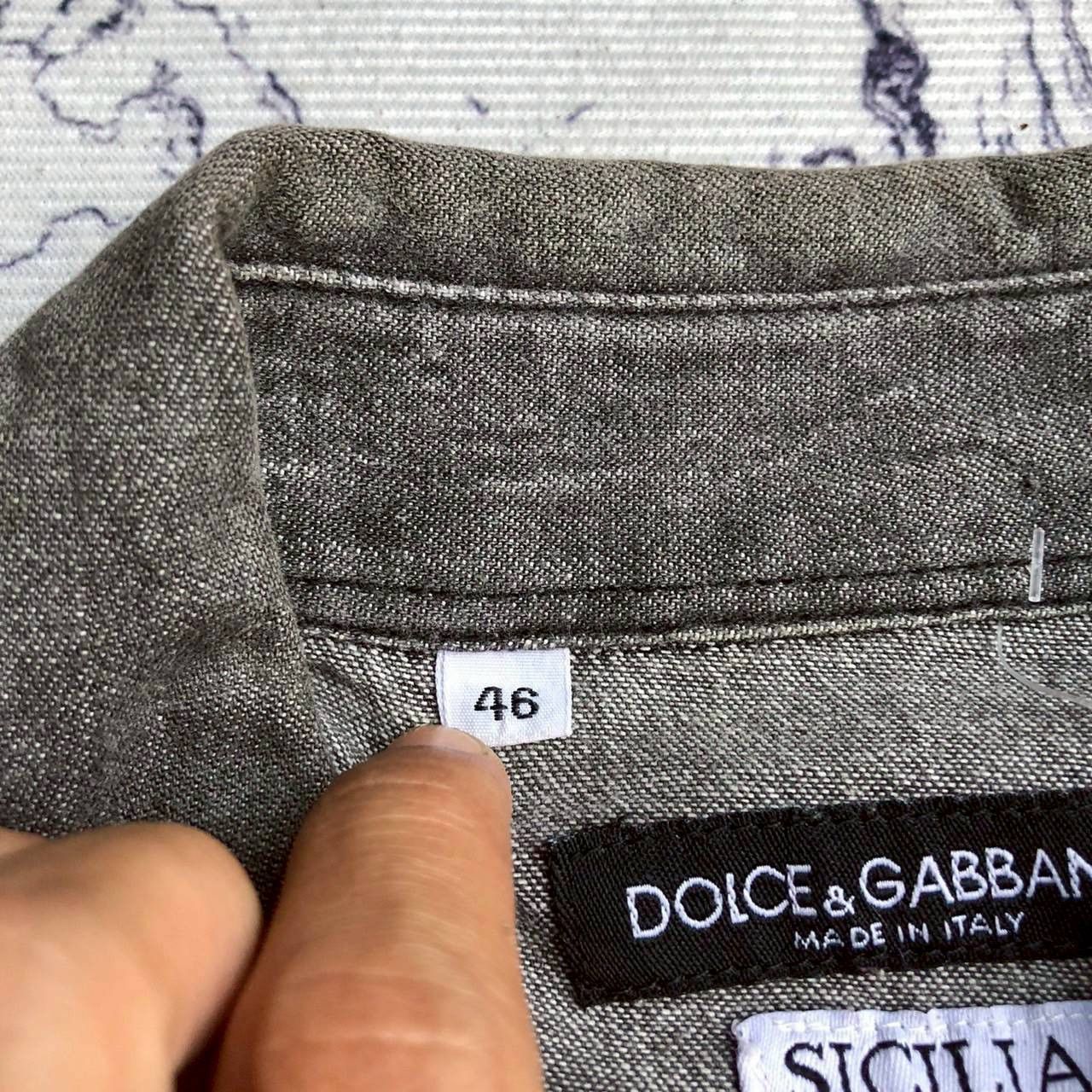 Dolce & Gabbana Dolce & Gabbana Sicilia Grey Denim Shirt Size S / US 4 / IT 40 - 8 Thumbnail