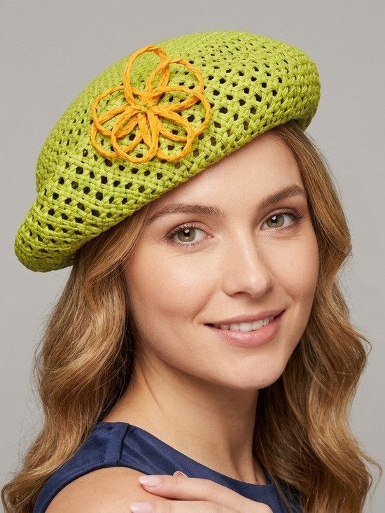 Vintage Vintage Green Seagrass Straw Half Hat - One Size Size ONE SIZE - 1 Thumbnail