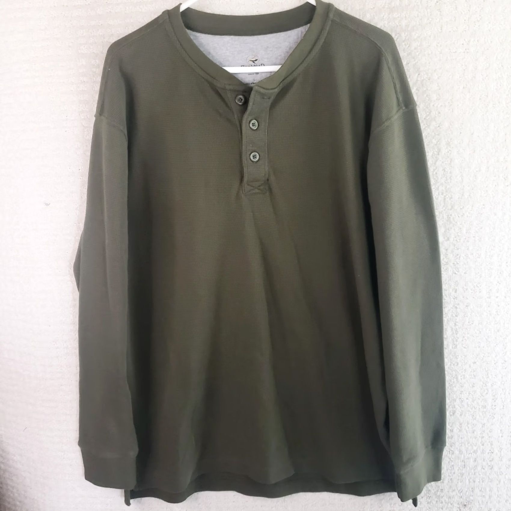Vintage VINTAGE RedHead Mens L Sweater Green Waffle-Knit Henley Pullover Long Sleeve Outdoor New Size US L / EU 52-54 / 3 - 2 Thumbnail
