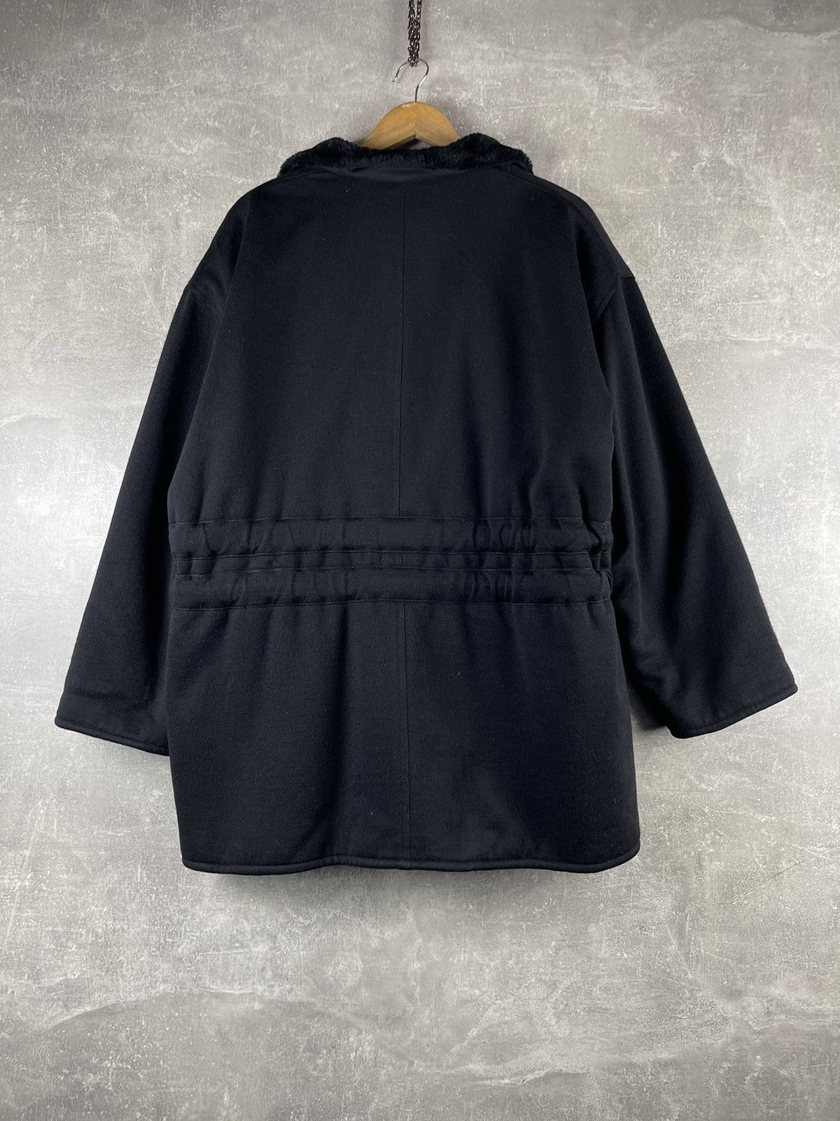 Sonia Rykiel Sonia Rykiel Paris Vintage 90s Black Wool Double Belted Coat Size S / US 4 / IT 40 - 8 Thumbnail