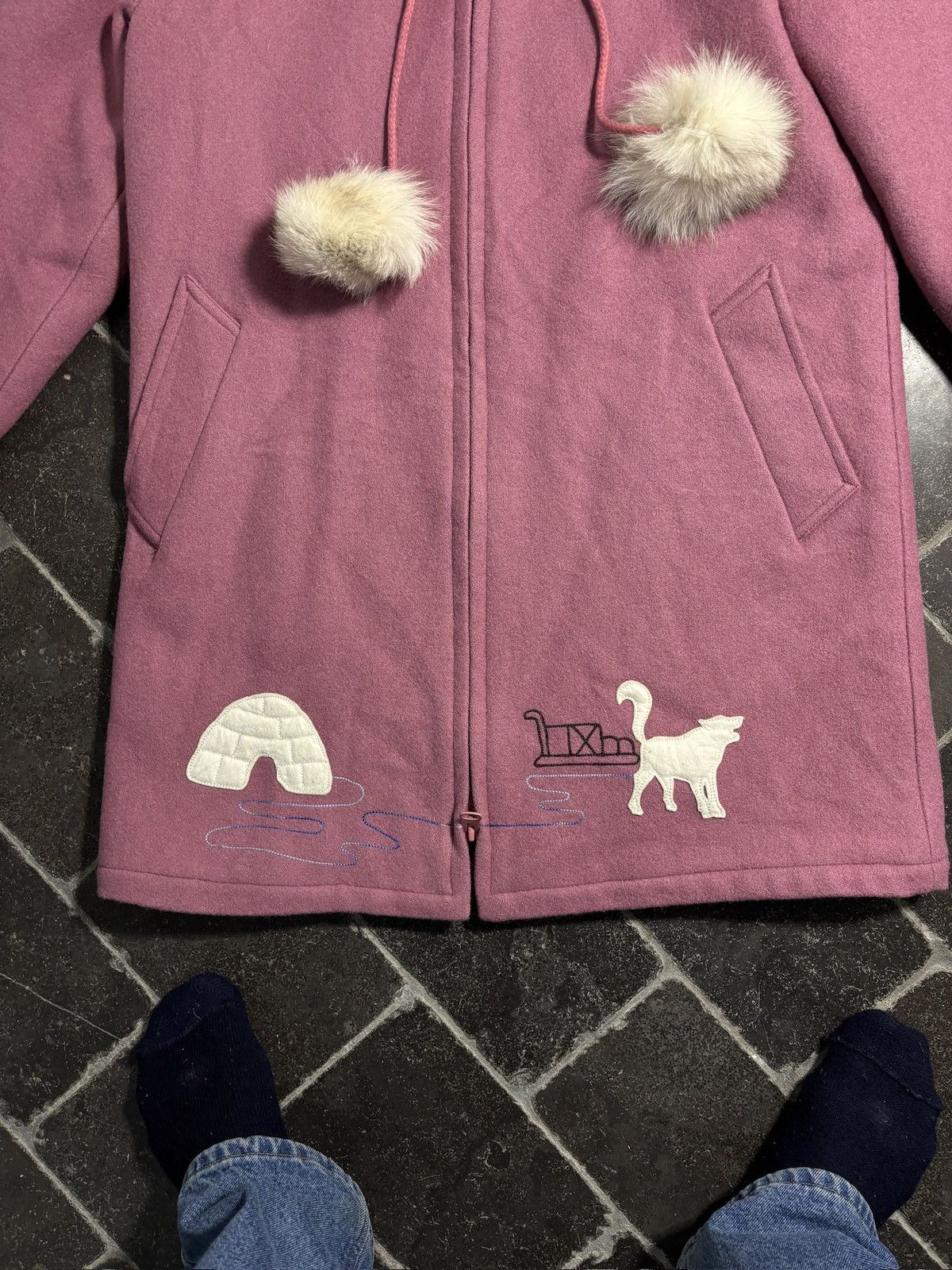 Vintage Vintage Duffle Coat Wool Eskimo Inuit Embroidered Indegenous Size US XS / EU 42 / 0 - 12 Thumbnail