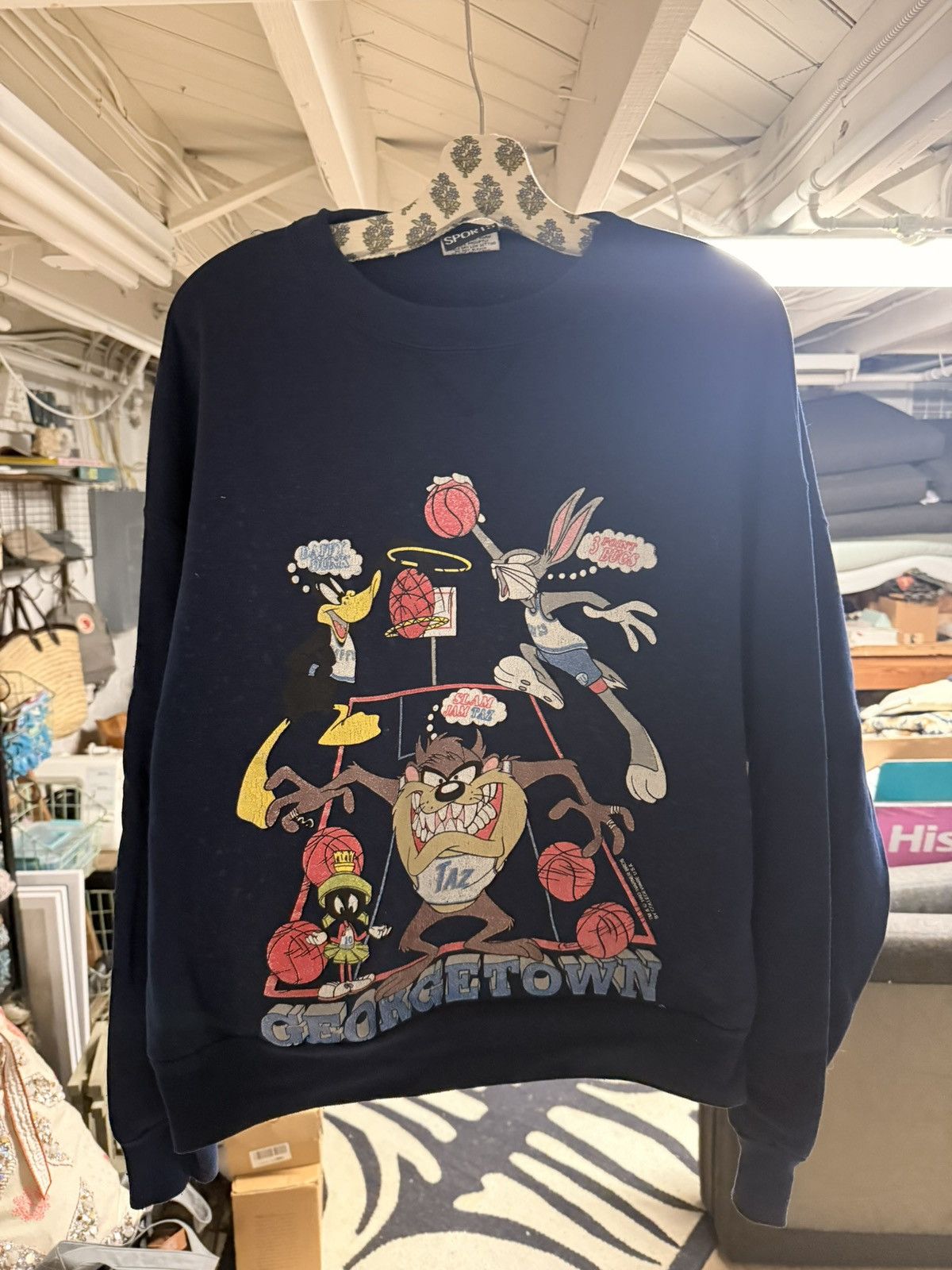 Other Looney Tunes Georgetown Crewneck Size US M / EU 48-50 / 2 - 2 Thumbnail