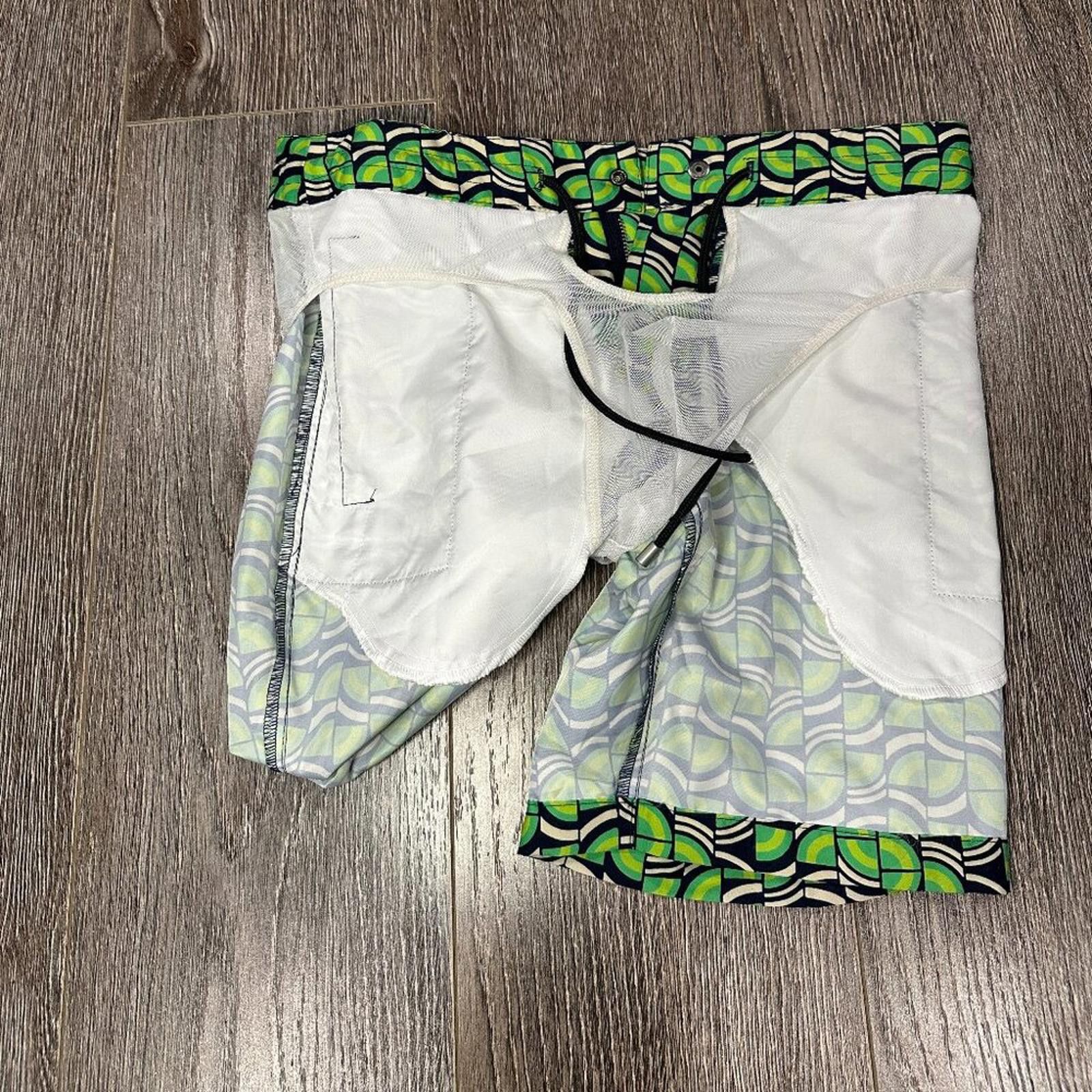 Mr Turk Mr Turk Men’s Swim Shorts – Size 28 (Retro Geometric Print) Size US 32 / EU 48 - 6 Thumbnail