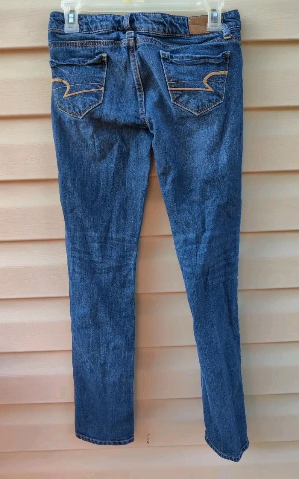 American Eagle Outfitters American Eagle Skinny Jeans Womens Size 0 Stretch Short Blue Size 25" / US 0 / IT 36 - 4 Thumbnail