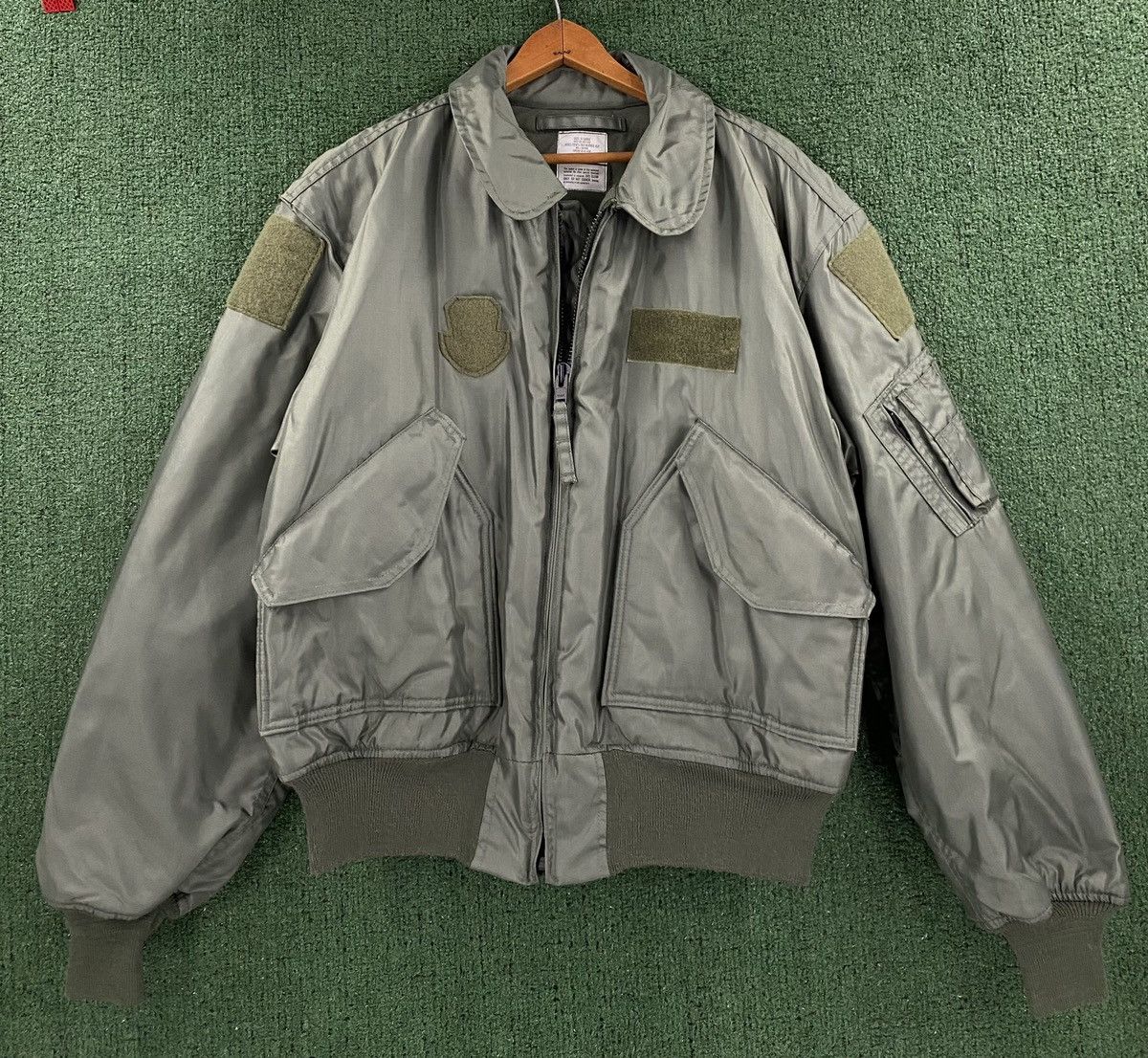 Vintage Cold Weather Flight Flyers 45/P Green Bomber Jacket Mens XL Size US XL / EU 56 / 4 - 1 Thumbnail