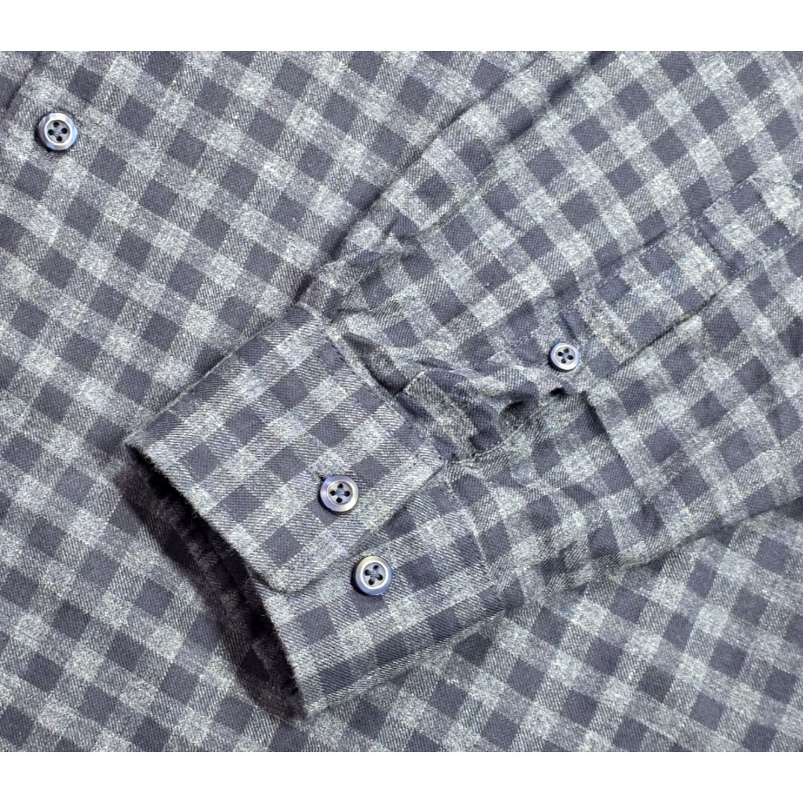 Vintage Johnny O Button-Up Shirt Men Blue Gingham Check Long Sleeve Cotton Flannel L Size US L / EU 52-54 / 3 - 6 Thumbnail