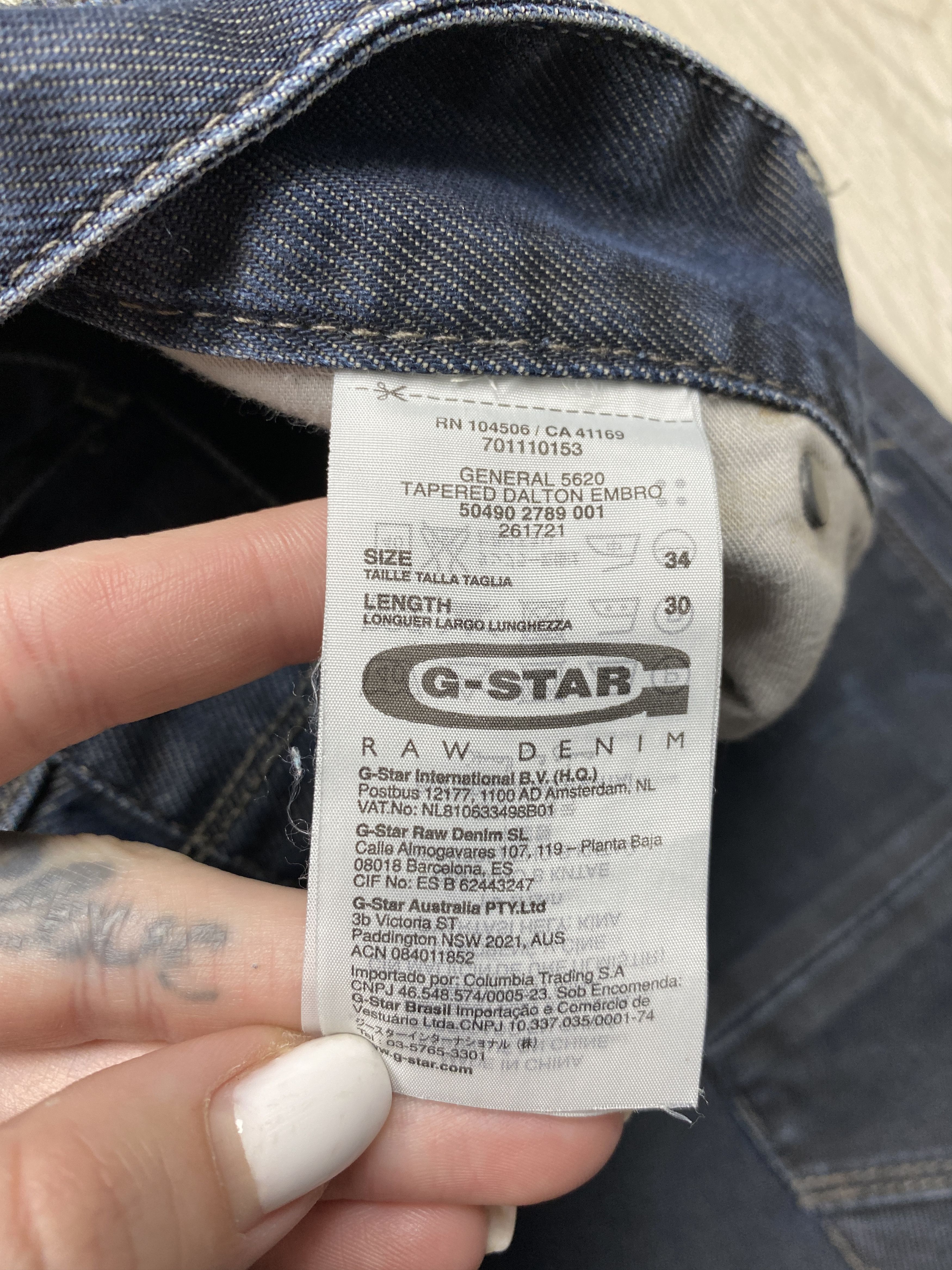 G-Star G Star Raw 5620 Dalton Tapered Denim Double Knee Pants Jeans Size US 34 / EU 50 - 7 Thumbnail