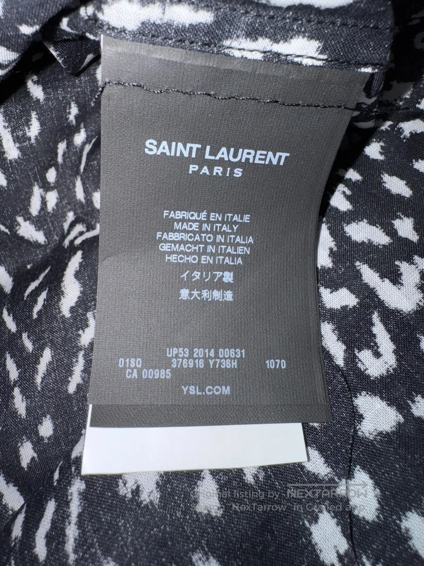 Saint Laurent Paris Saint Laurent Paris size 37 Black Panther Print Shirt| Size US S / EU 44-46 / 1 - 5 Thumbnail
