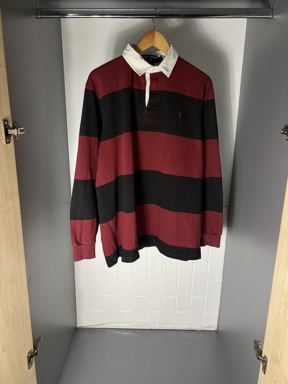 Polo Ralph Lauren VINTAGE POLO SPORT RALPH LAUREN RETRO RUGBY DESIGNER Y2K 90s Size US L / EU 52-54 / 3 - 3 Thumbnail