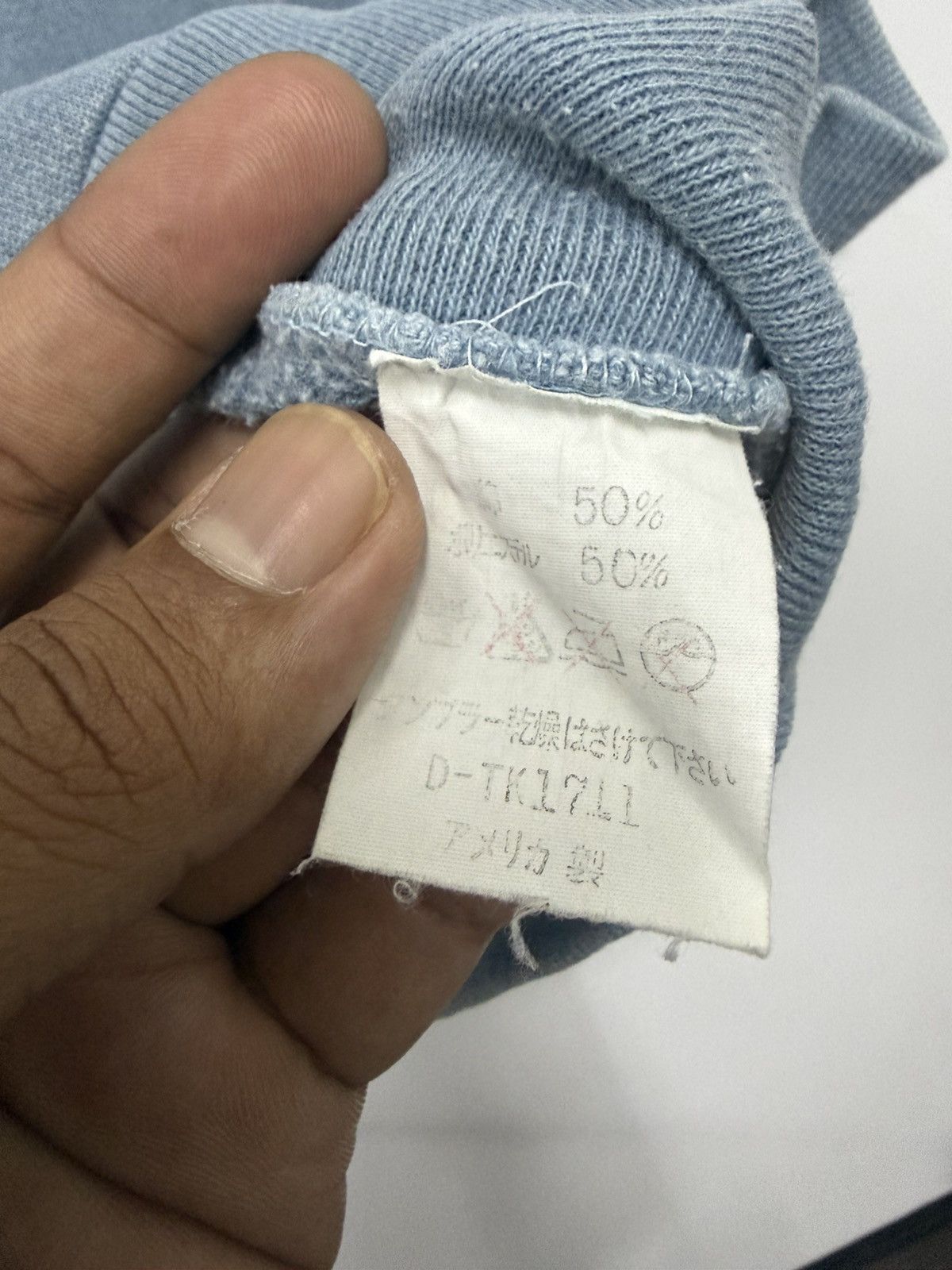Anvil 🔥 90's Anvil Dyed Blue Plain Made in USA Plain Sweatshirt -L Size US M / EU 48-50 / 2 - 10 Thumbnail