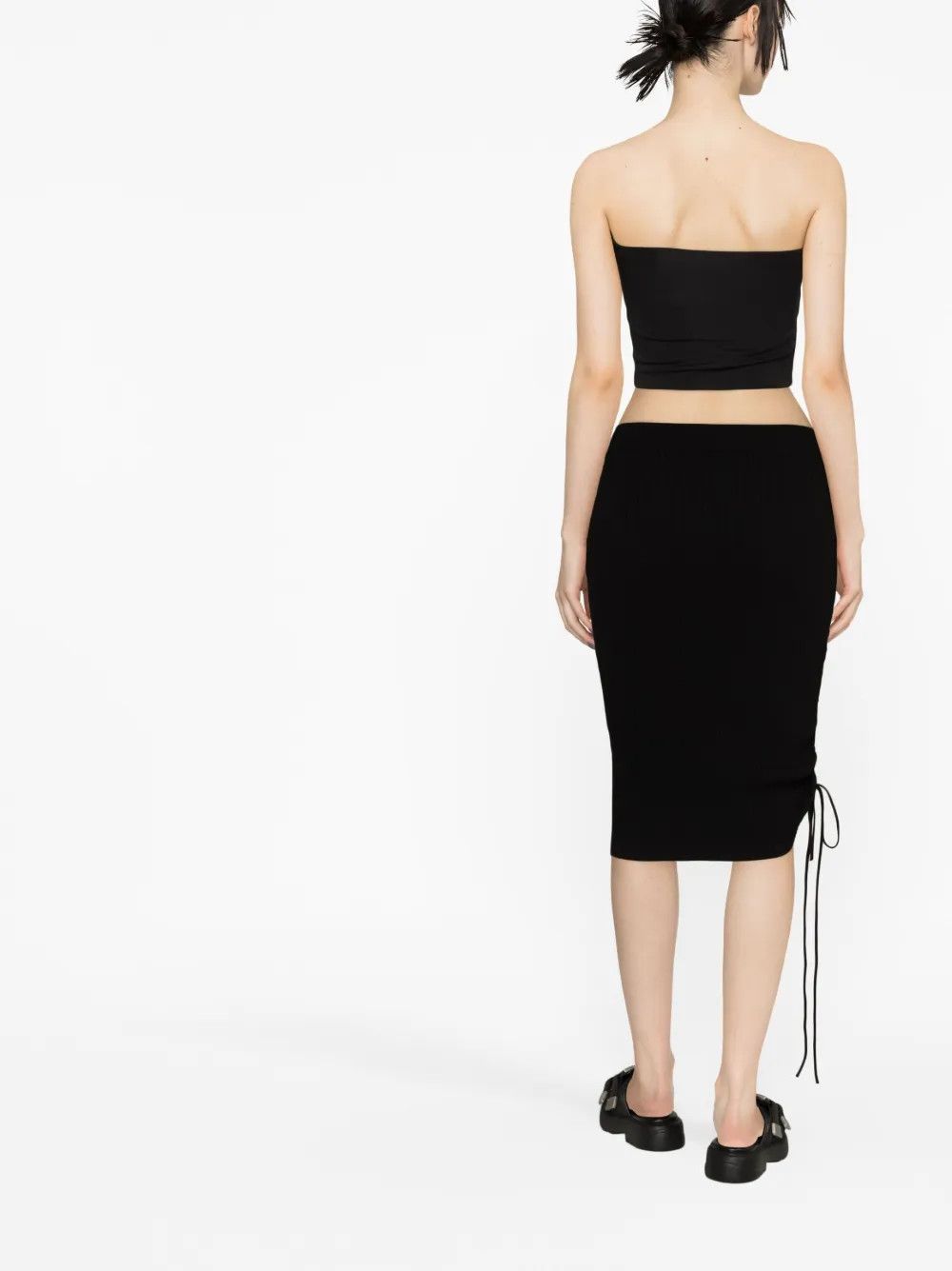 Off-White o1y1225 Midi Skirt in Black Size 27" / US 4 / IT 40 - 3 Thumbnail