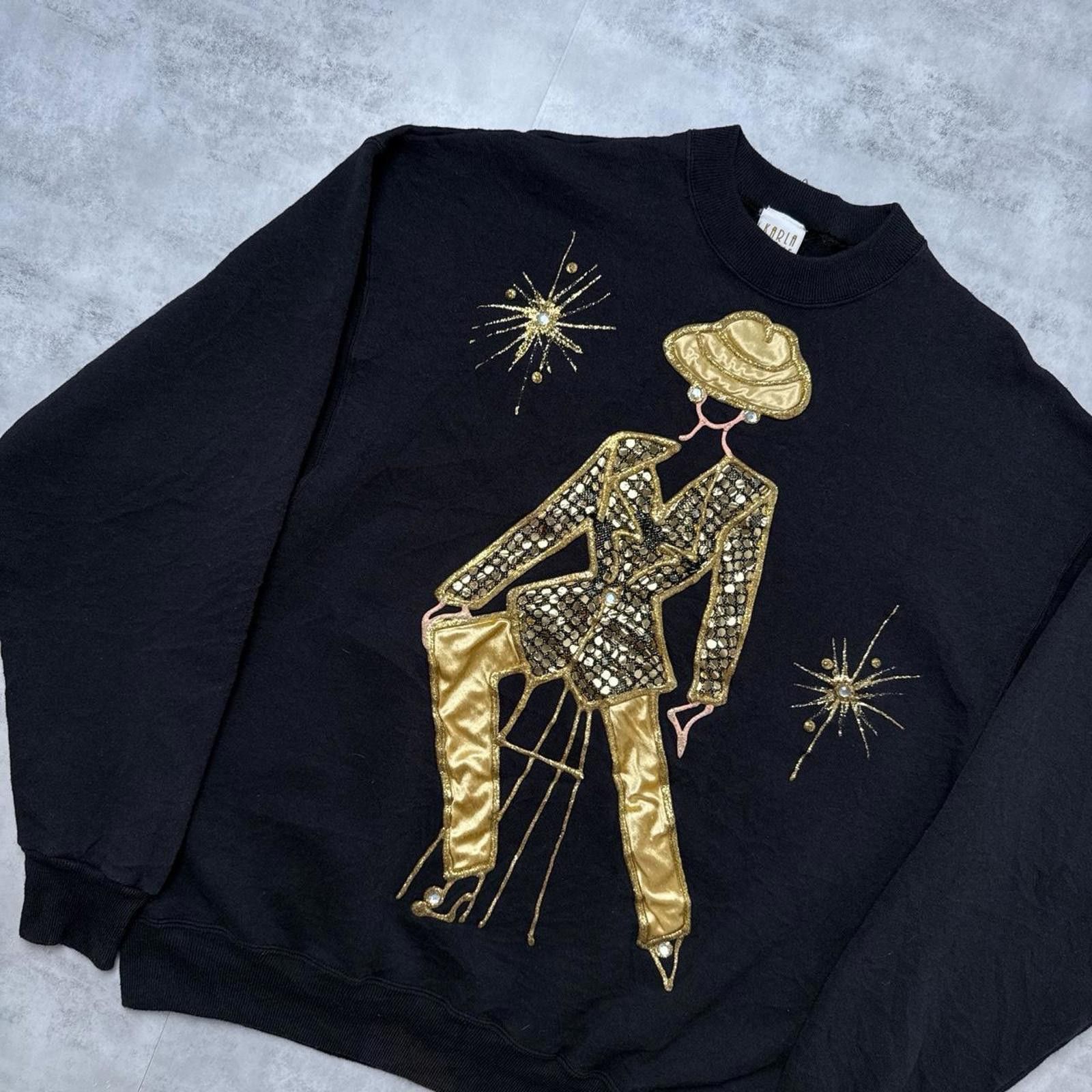 Other Y2K Karla Marie 00s Black Sweatshirt Size ONE SIZE - 8 Thumbnail