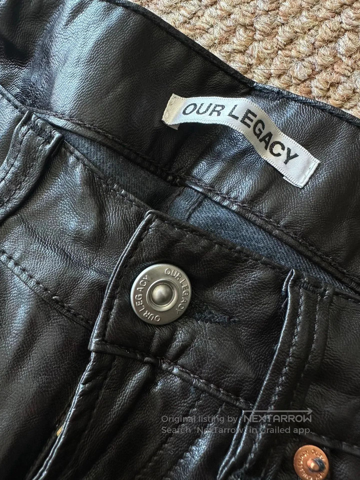 Our Legacy Our Legacy Third Cut Leather Pants. Size US 31 - 2 Thumbnail