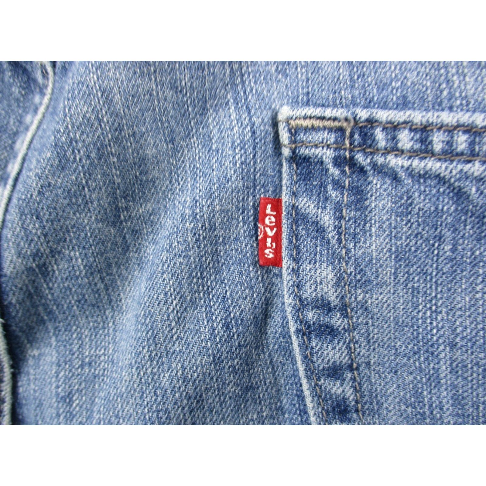 Levi's Levi's 514 Jeans 36x32 Mens Medium Distressed Whiskered Straight Leg Size US 36 / EU 52 - 5 Thumbnail