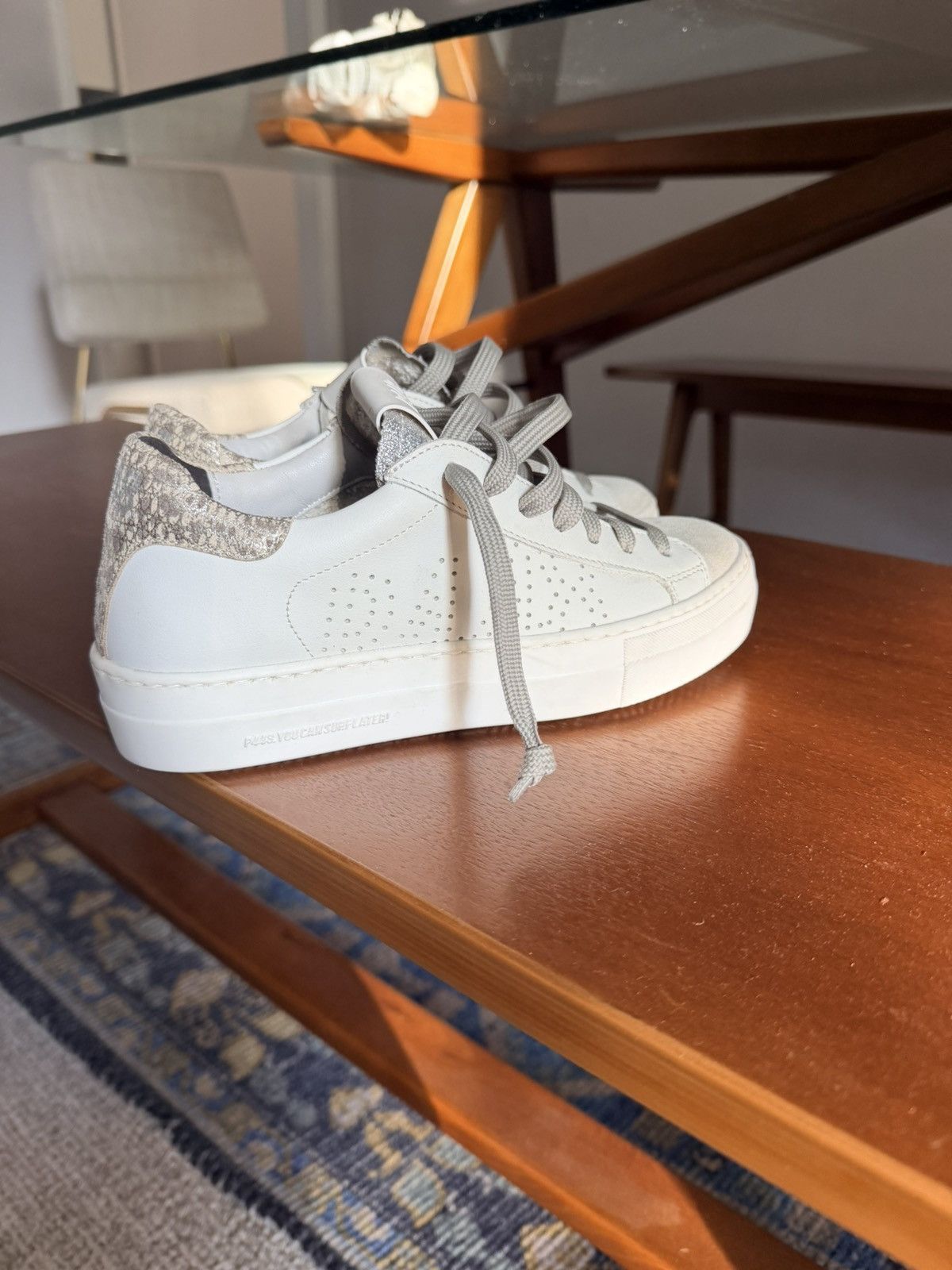 P448 P448 Thea silver snake platform gray white sneaker 36 Size US 6 / IT 36 - 9 Thumbnail