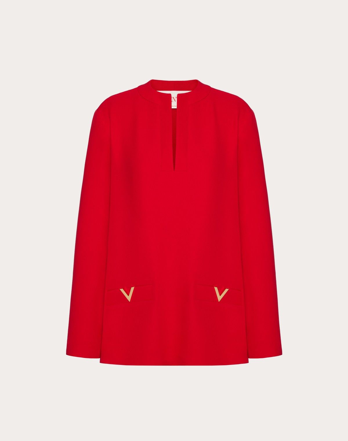 Valentino o1s1wg110525 Cady Couture Top in Red Size M / US 6-8 / IT 42-44 - 1 Thumbnail