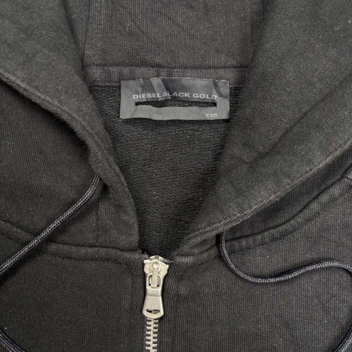 KMRii 2000s Diesel Black Gold - Side Lace Gothic Style Zip Hoodie Size US S / EU 44-46 / 1 - 8 Thumbnail
