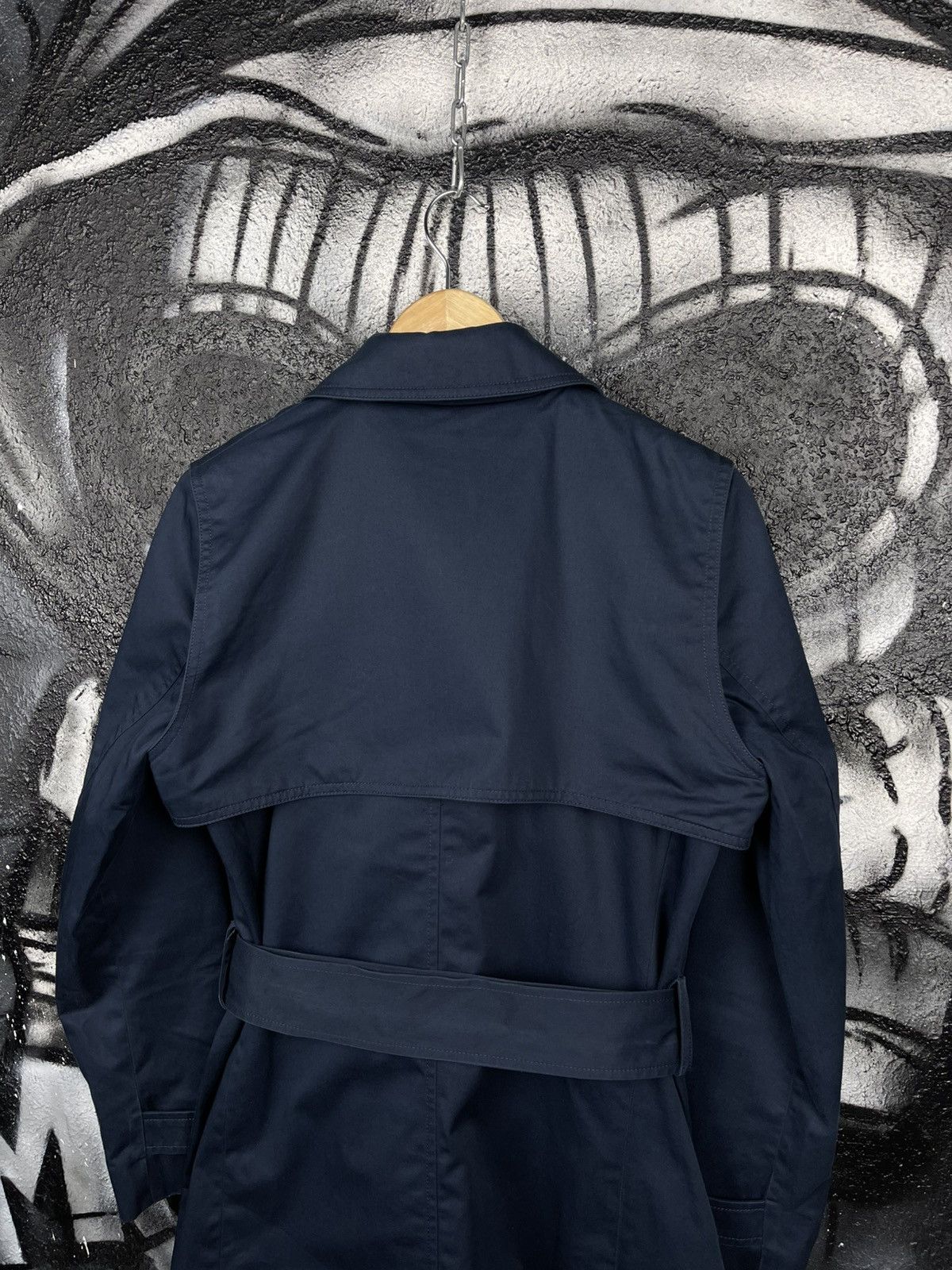 Lacoste Vintage Lacoste Dark Blue Casual Luxury Trench Coat Women’s Size L / US 10 / IT 46 - 19 Thumbnail